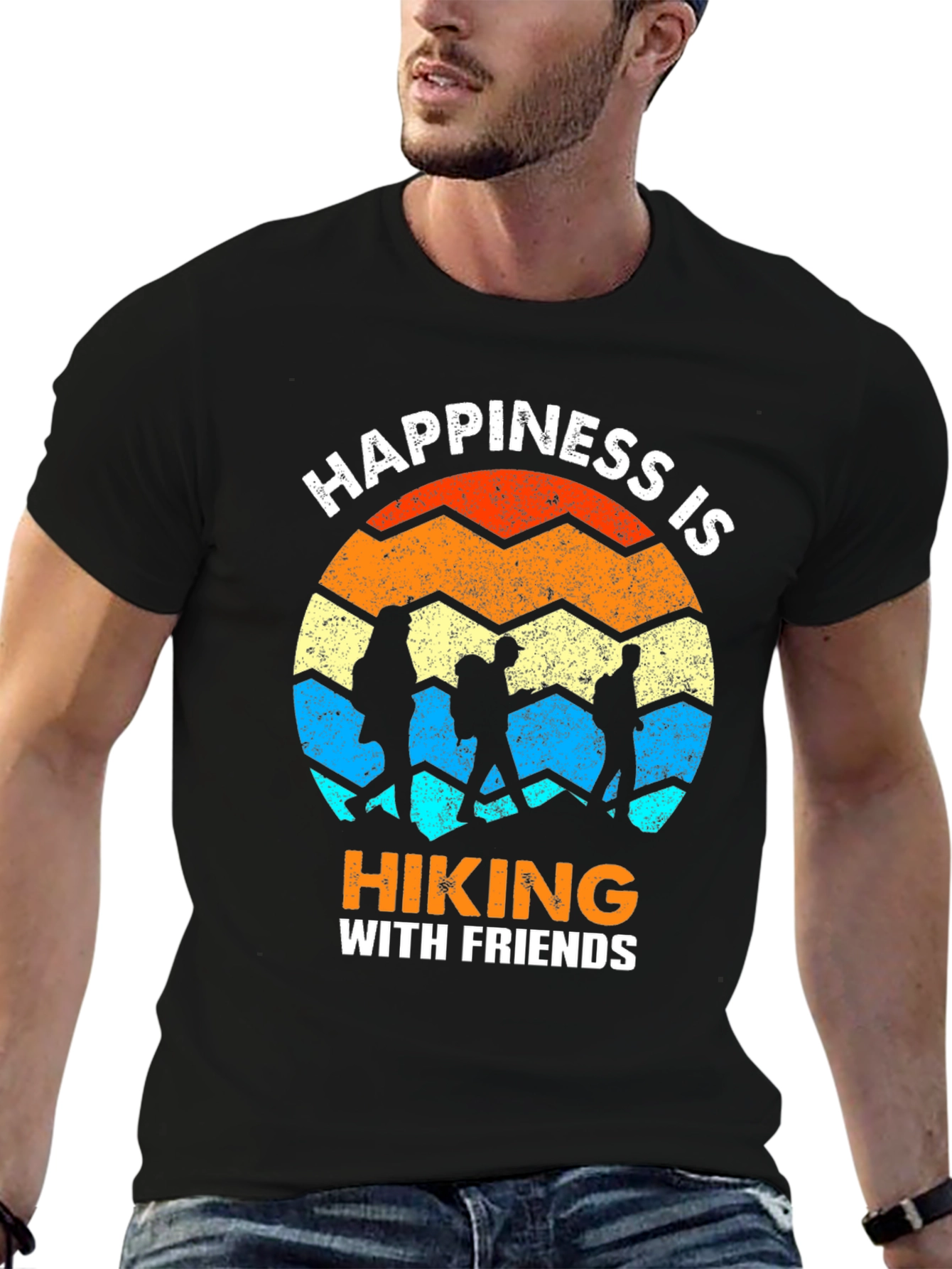 Happiness is Hiking With Friends Graphic Tee