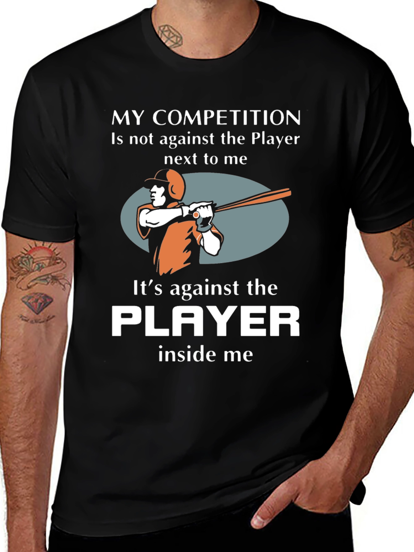 Baseball Player Competition Graphic T-Shirt
