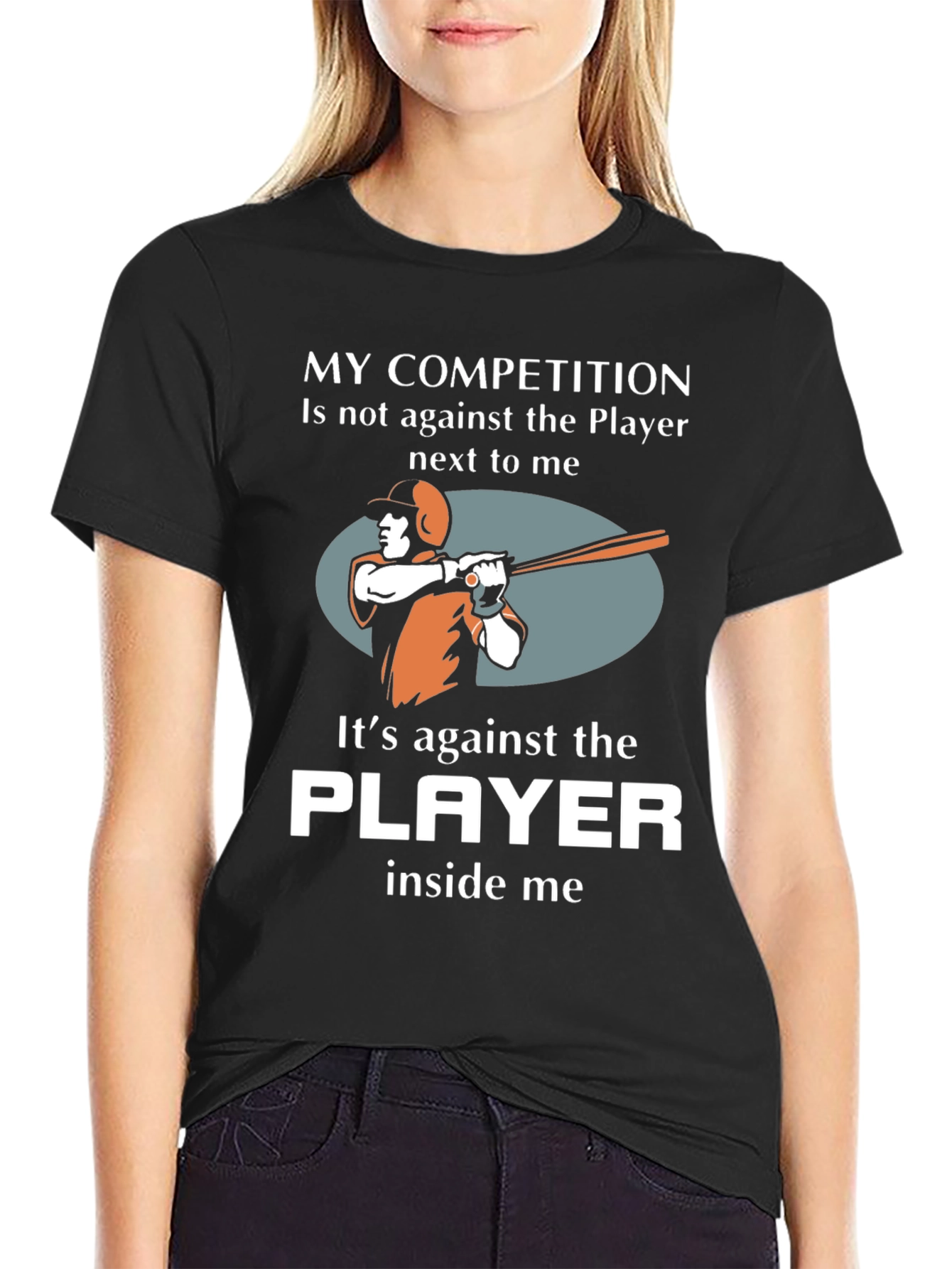 Baseball Player Competition Graphic T-Shirt