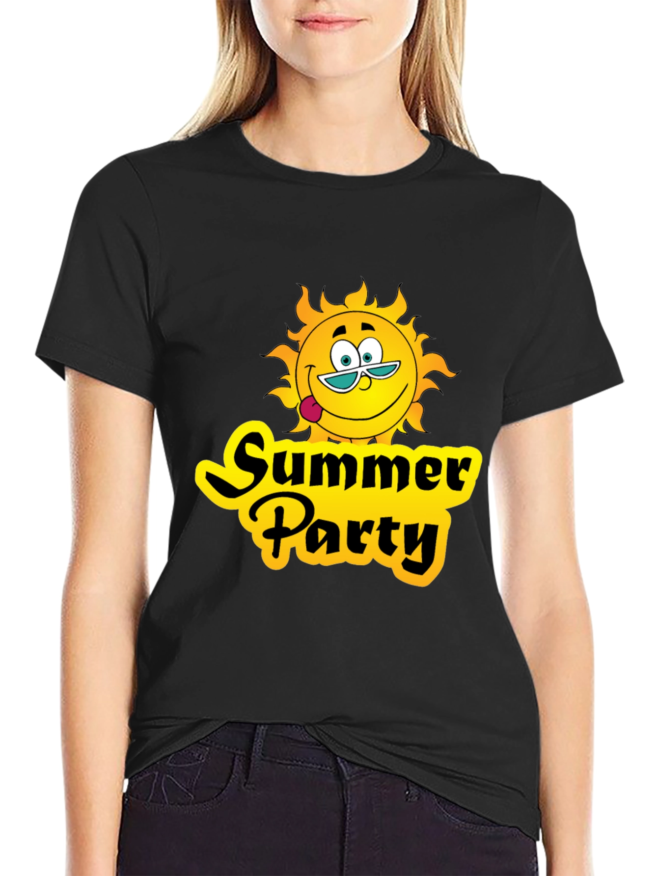 Summer Party T-Shirt - Black Graphic Tee