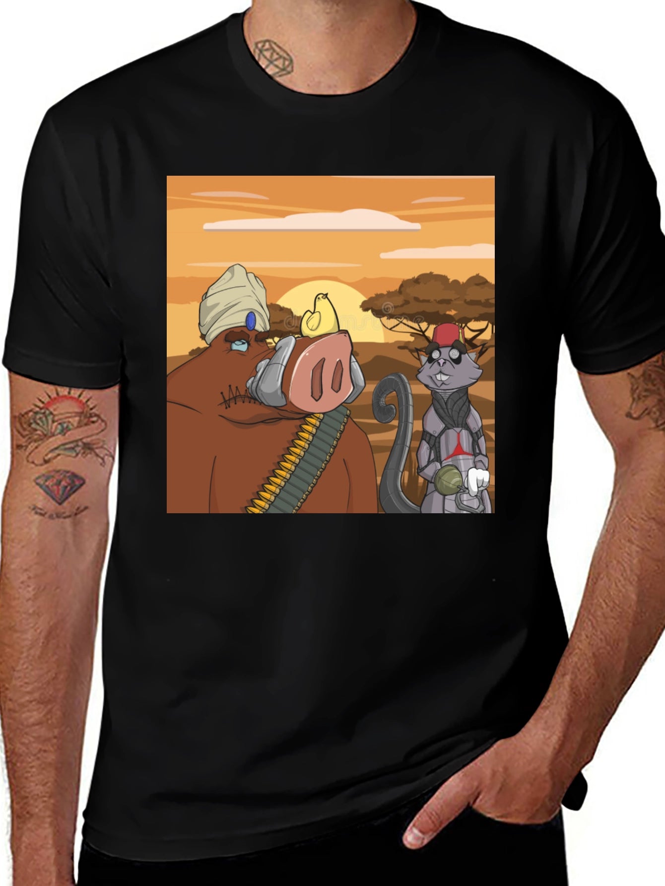 Cartoon Character Graphic Tee