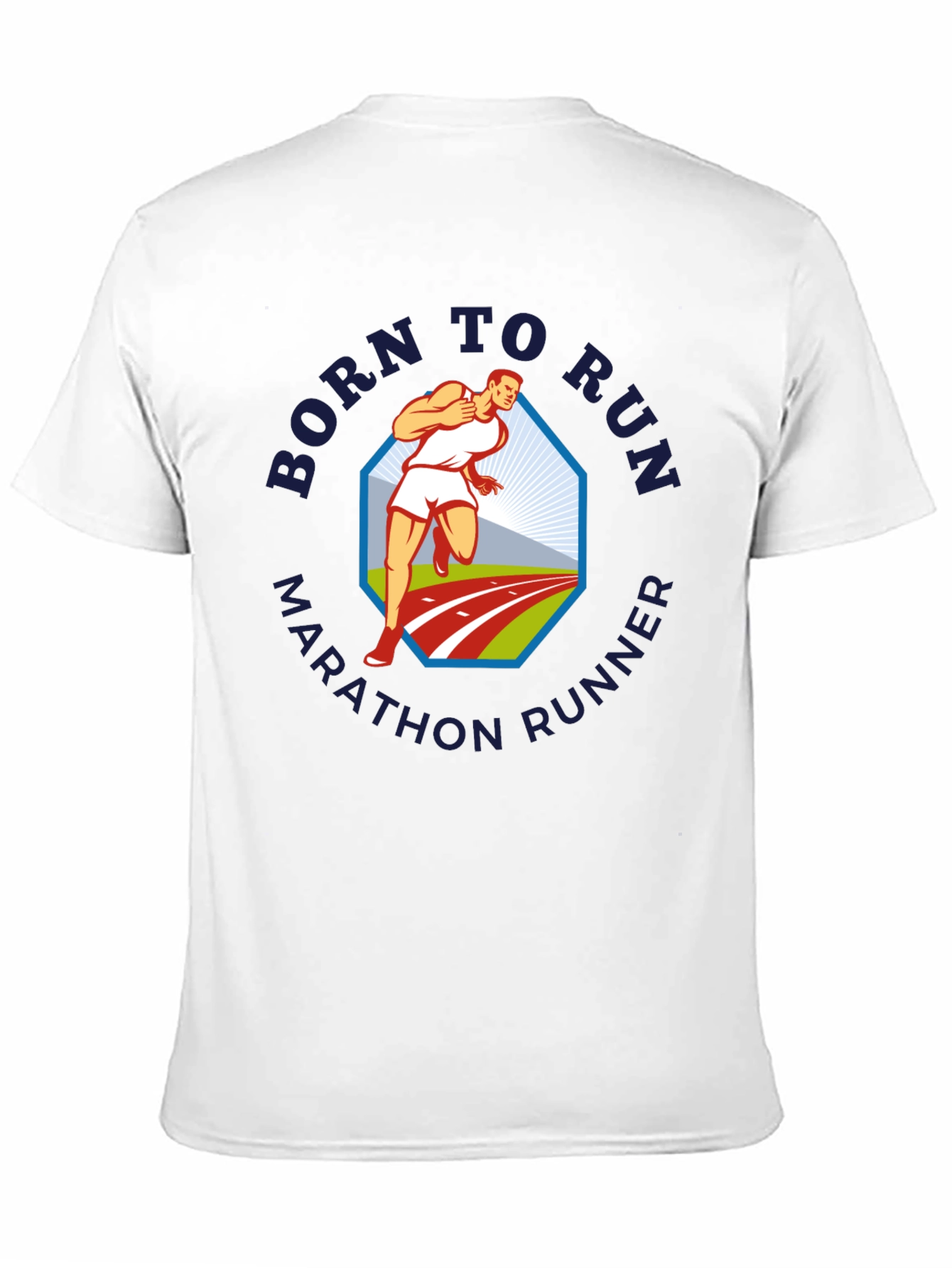 Born to Run Marathon Runner Graphic T-Shirt