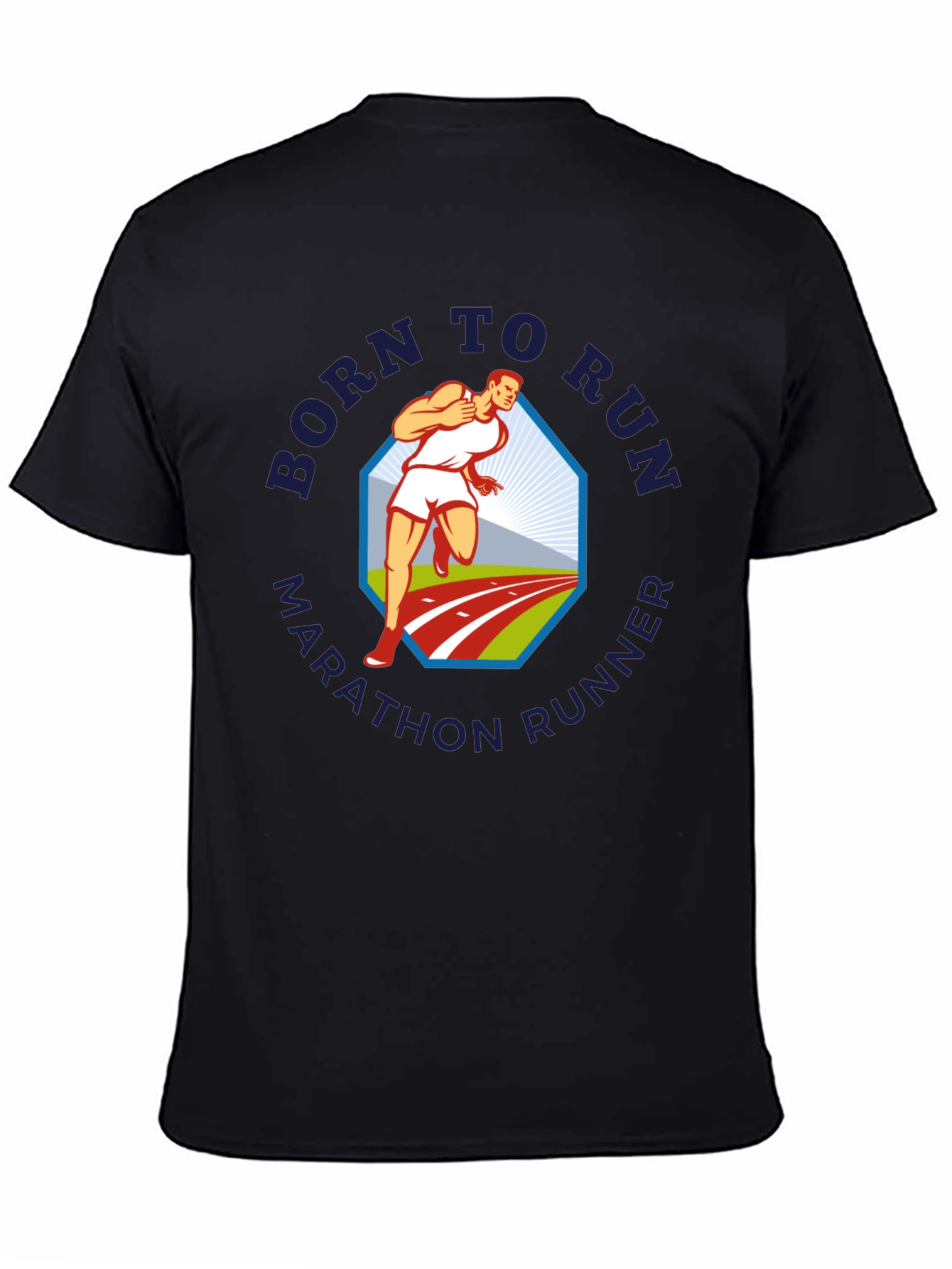 Born to Run Marathon Runner Graphic T-Shirt