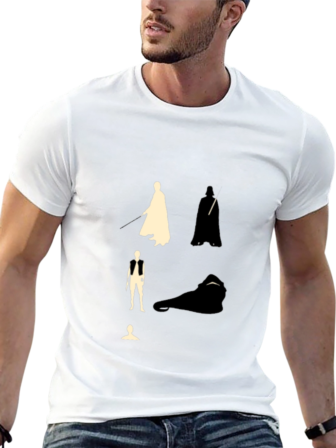 Star Wars Silhouette Graphic Black T-Shirt