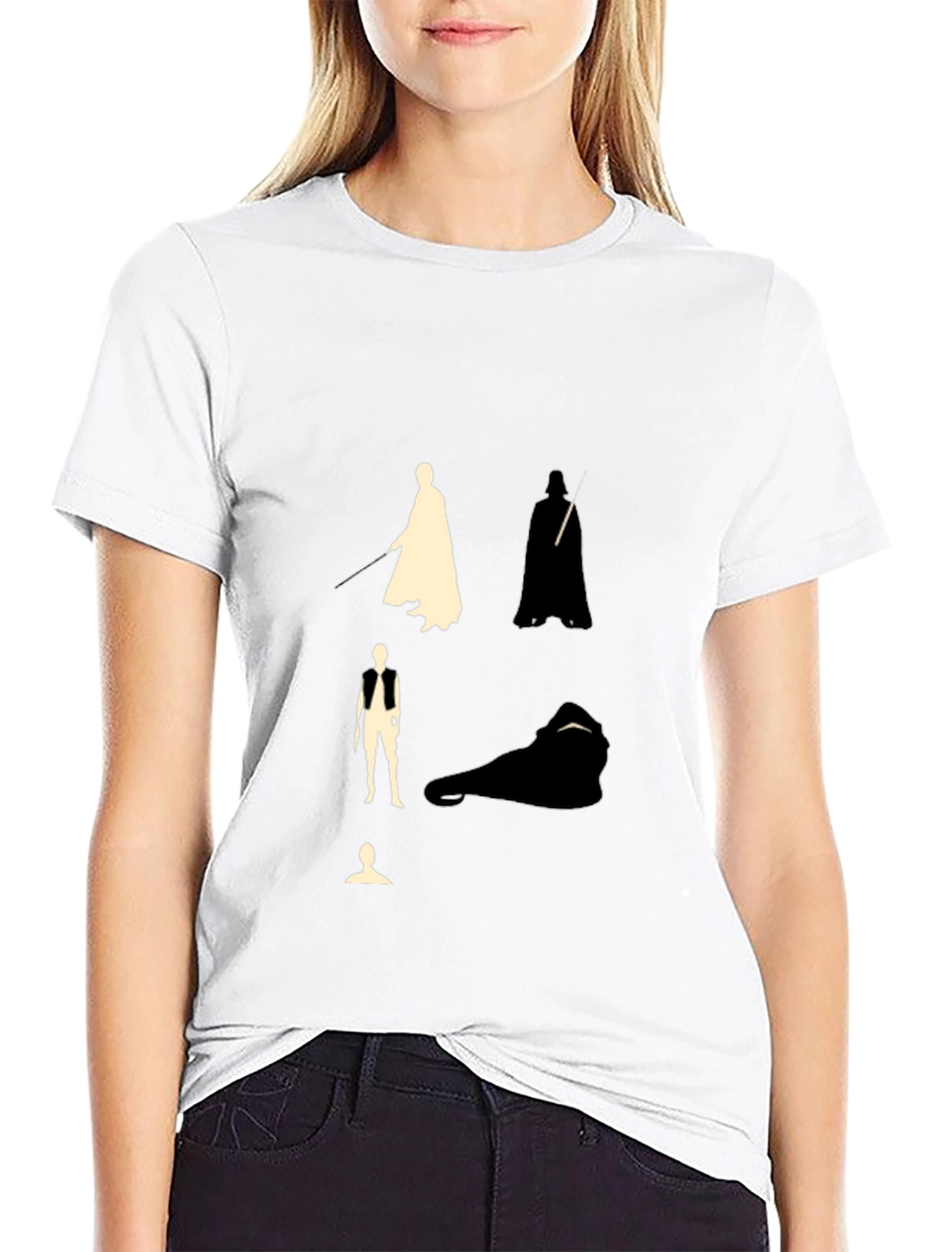 Star Wars Silhouette Graphic Black T-Shirt