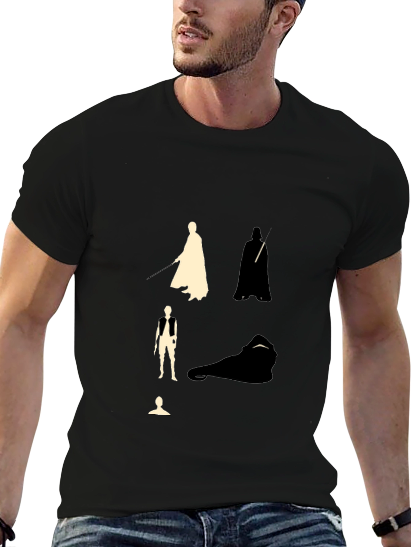 Star Wars Silhouette Graphic Black T-Shirt