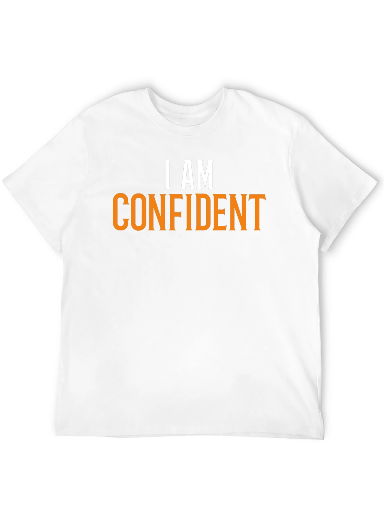 Confident Statement Tee - Black Cotton Crew Neck