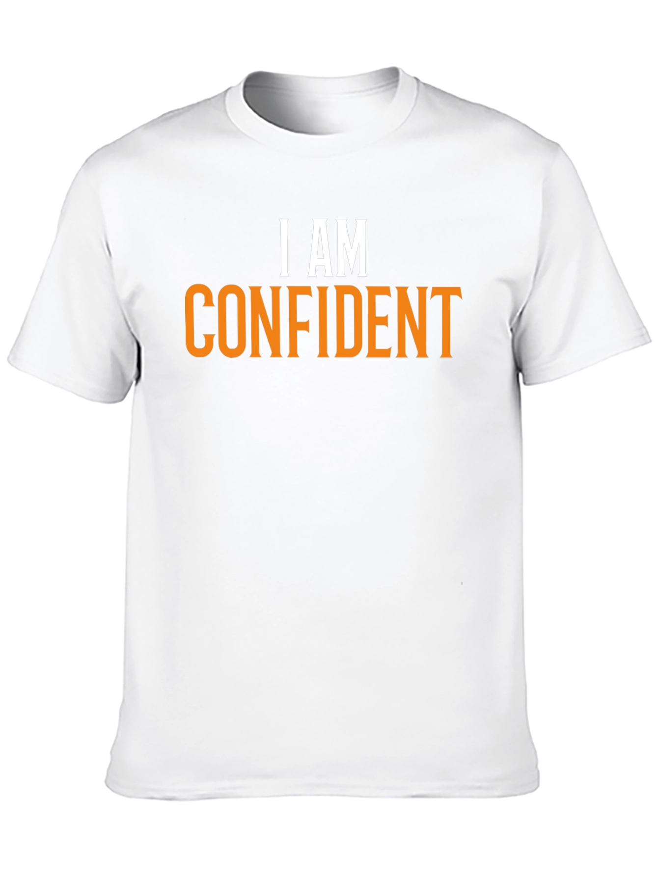 Confident Statement Tee - Black Cotton Crew Neck