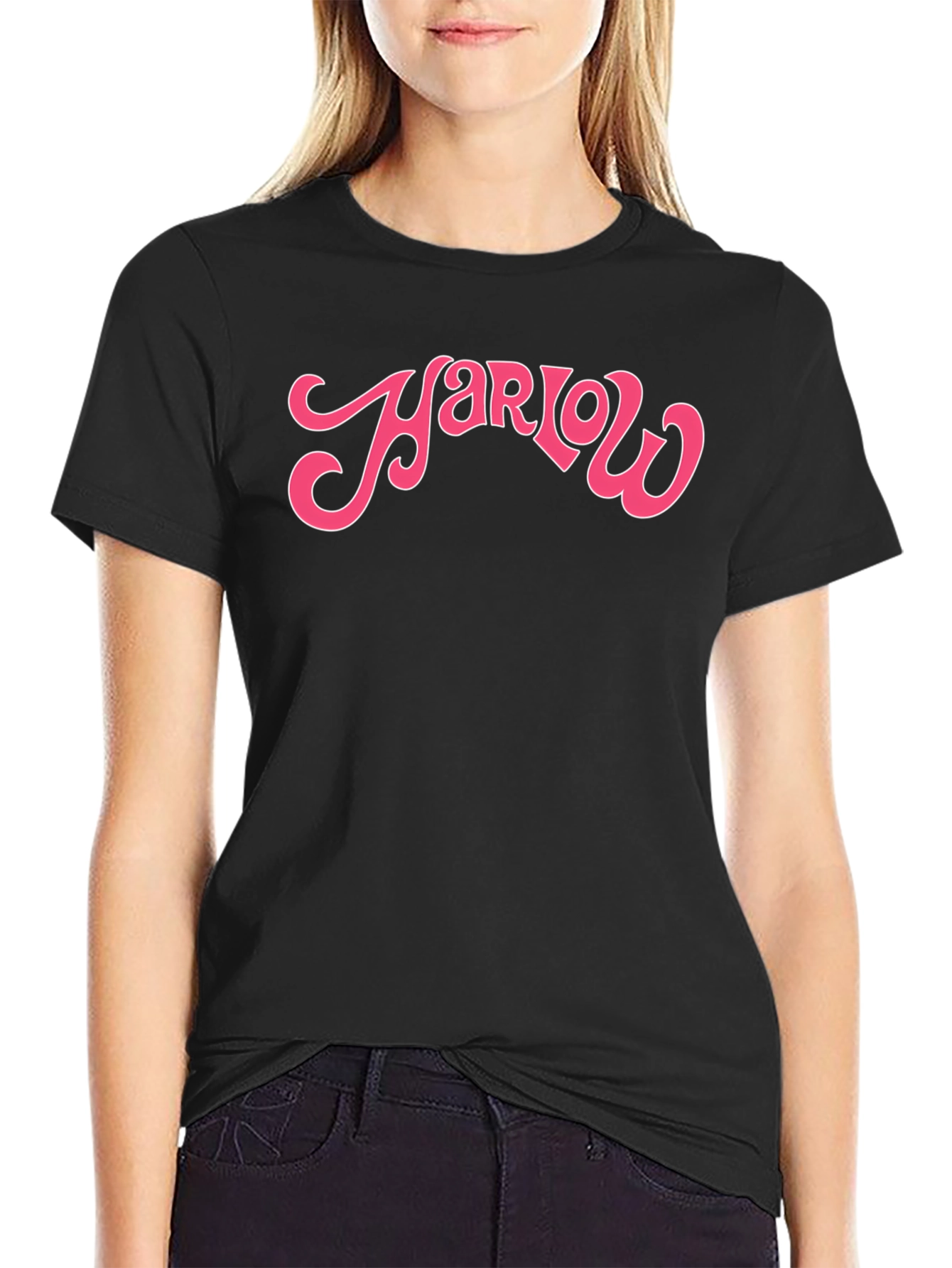 Harlow Retro Style Black T-Shirt