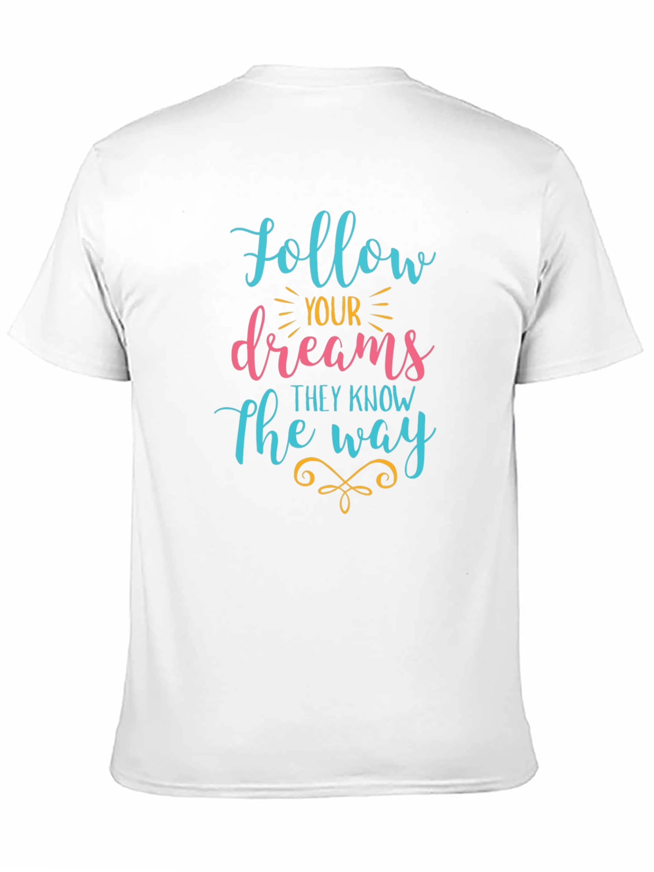 Follow Your Dreams Graphic Tee - Black Cotton T-Shirt