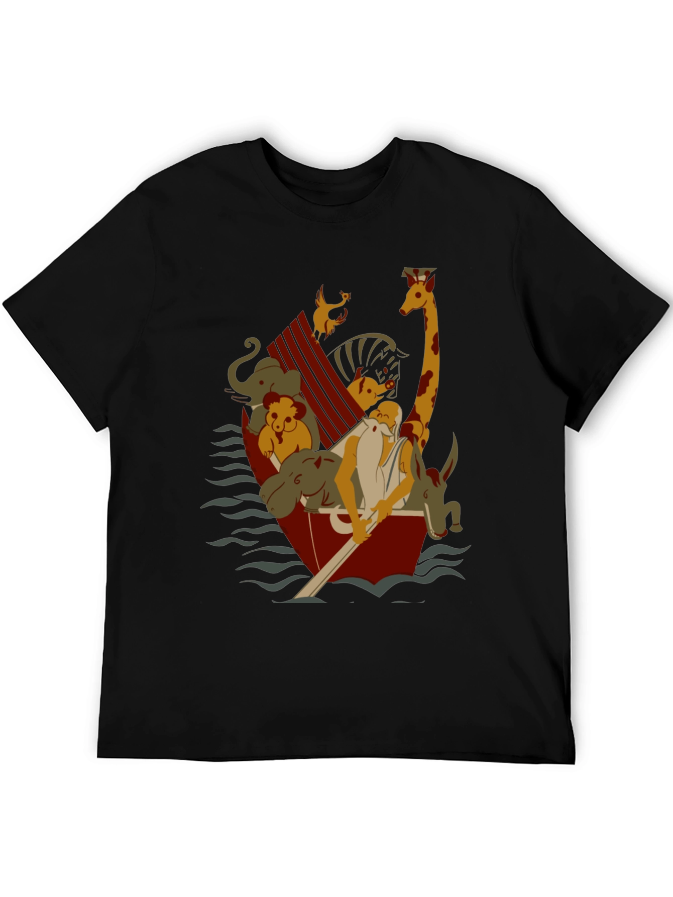 Noahs Ark Cartoon Graphic T-Shirt