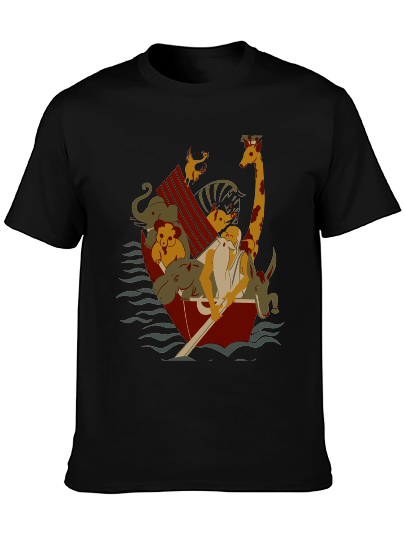 Noahs Ark Cartoon Graphic T-Shirt