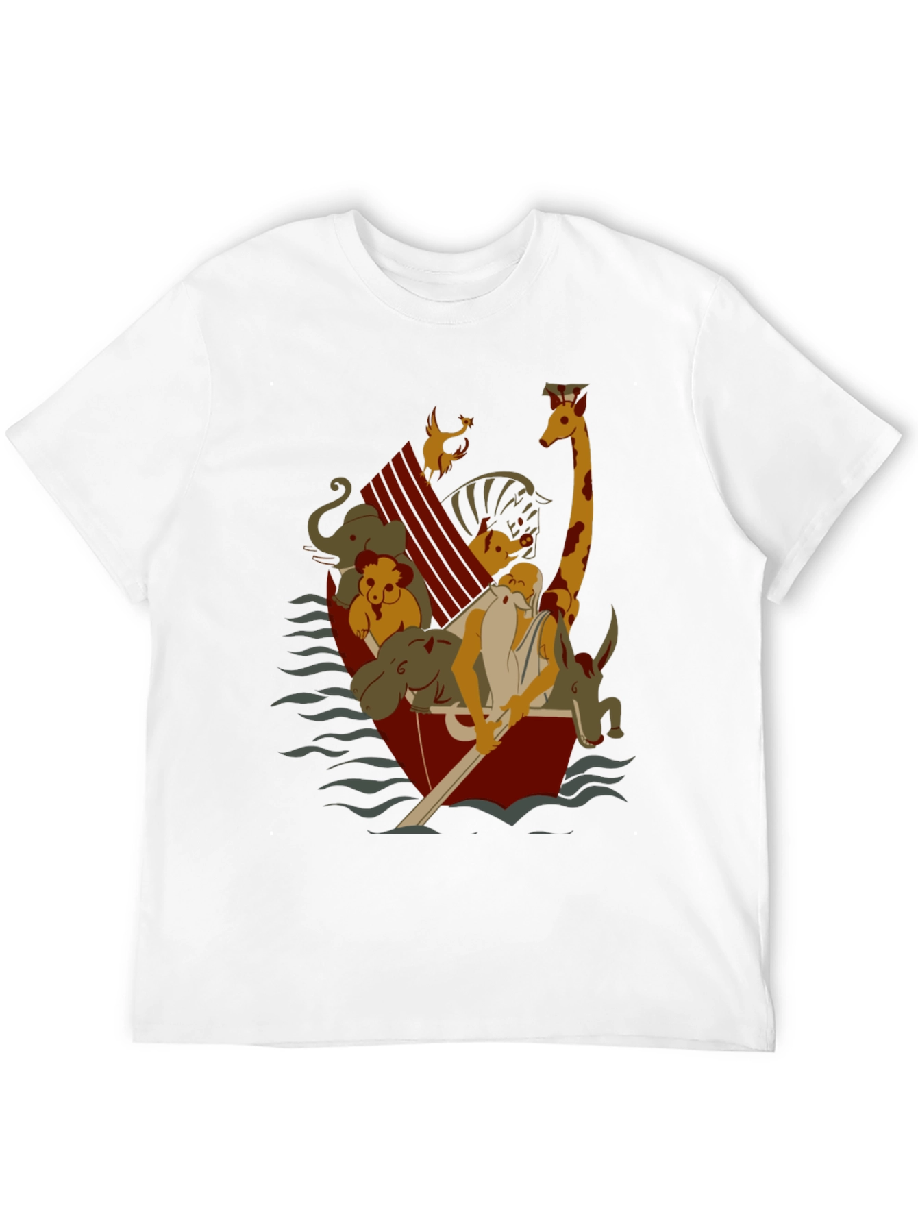 Noahs Ark Cartoon Graphic T-Shirt