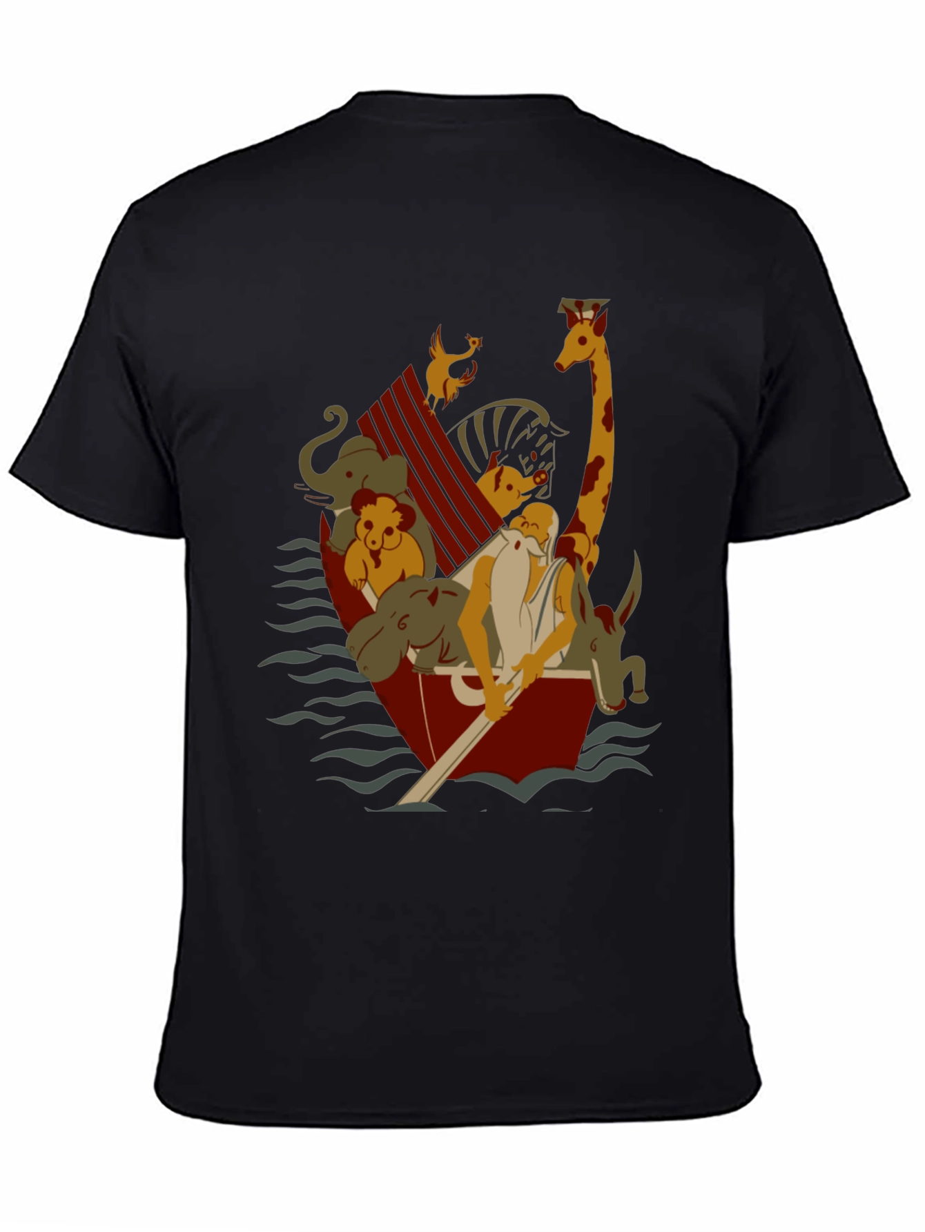 Noahs Ark Cartoon Graphic T-Shirt