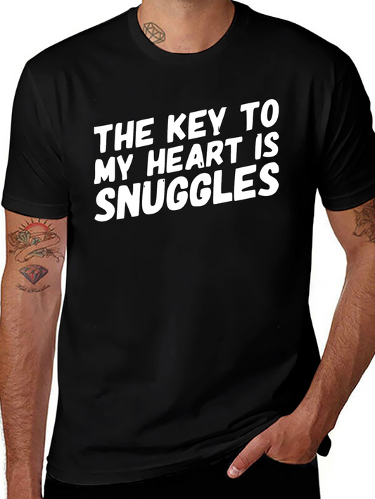 Snuggles T-Shirt - Key To My Heart - Funny Tee