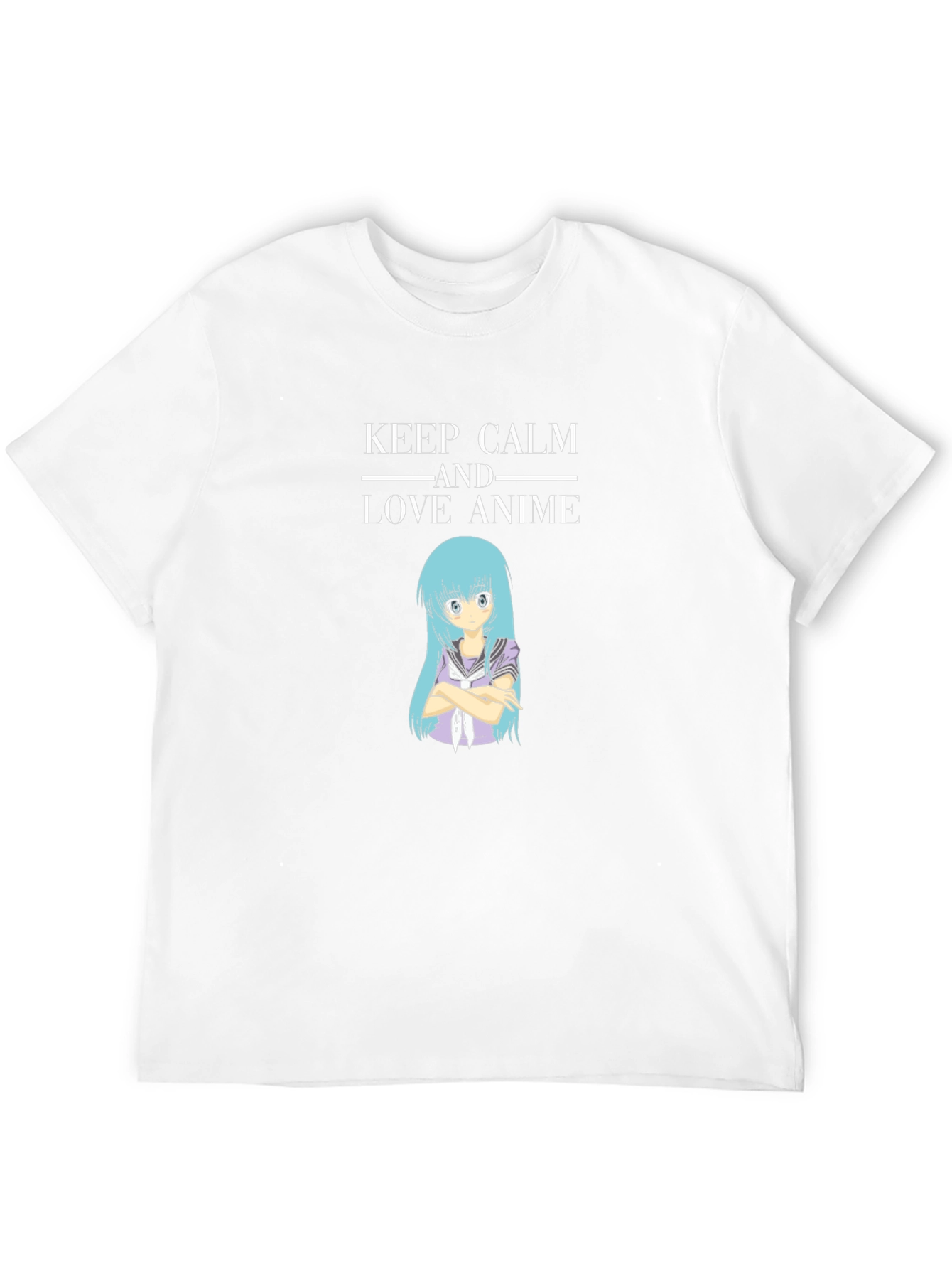 Keep Calm Anime Black T-Shirt