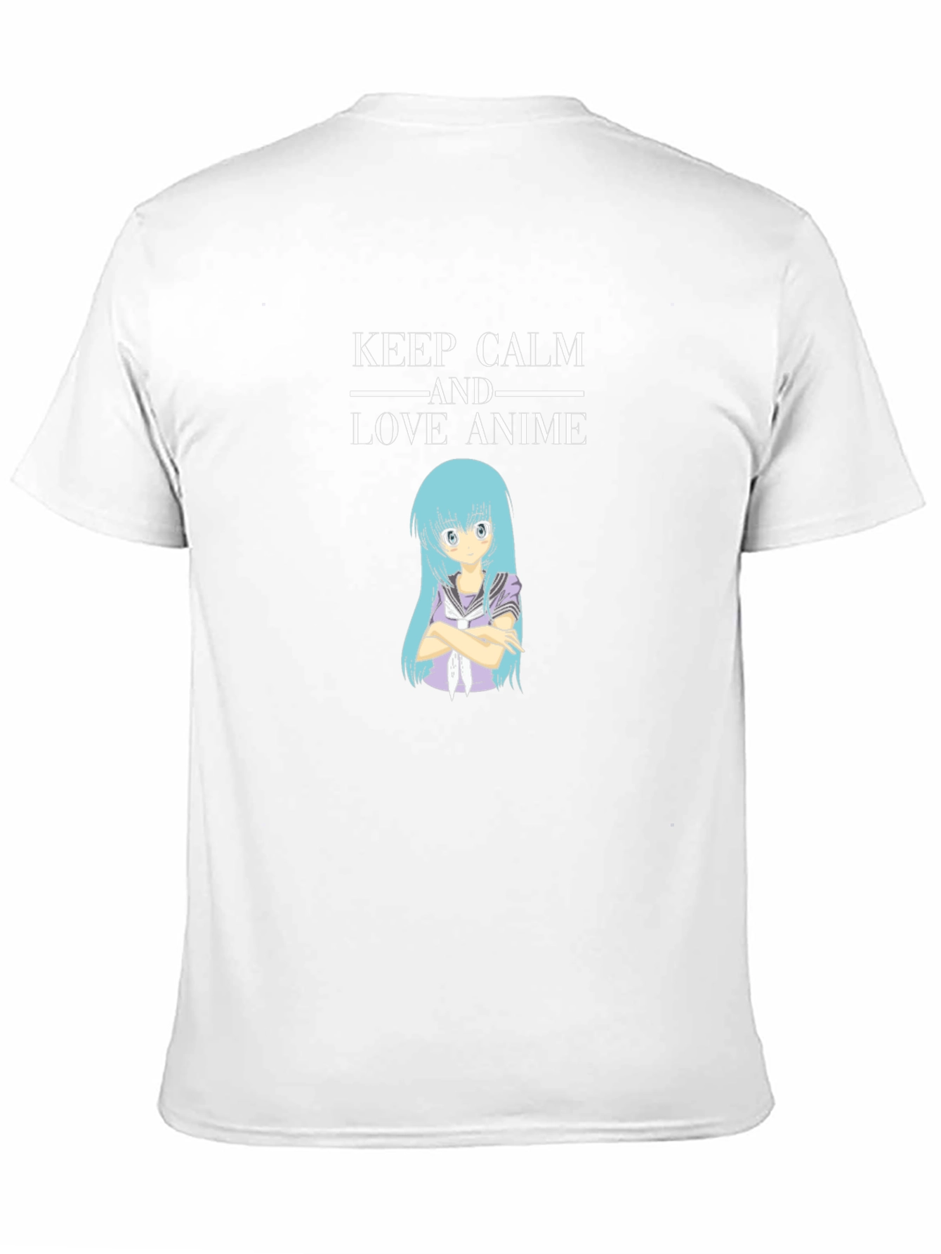 Keep Calm Anime Black T-Shirt