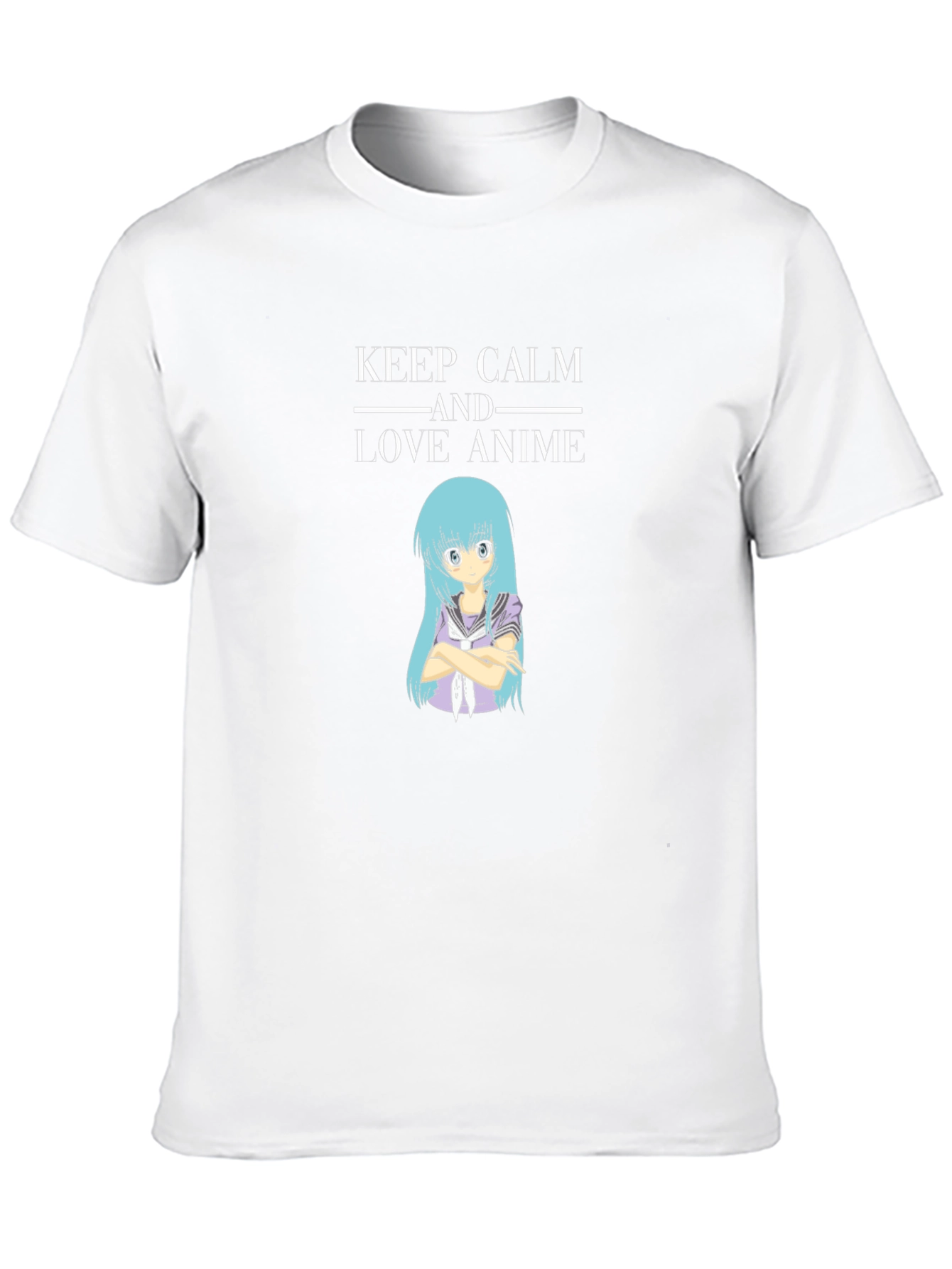 Keep Calm Anime Black T-Shirt