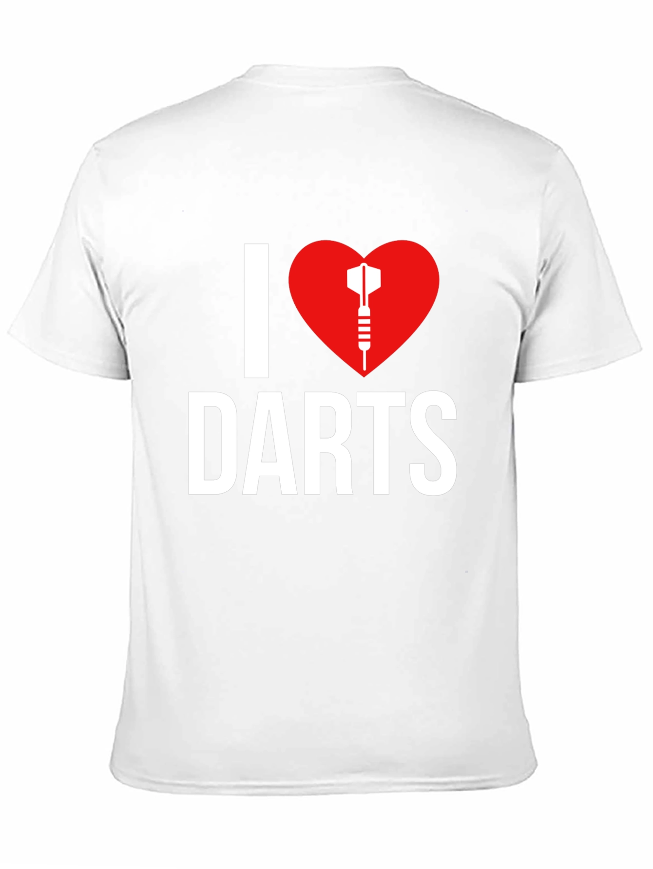 I Love Darts Graphic Tee -  Black Casual T-Shirt