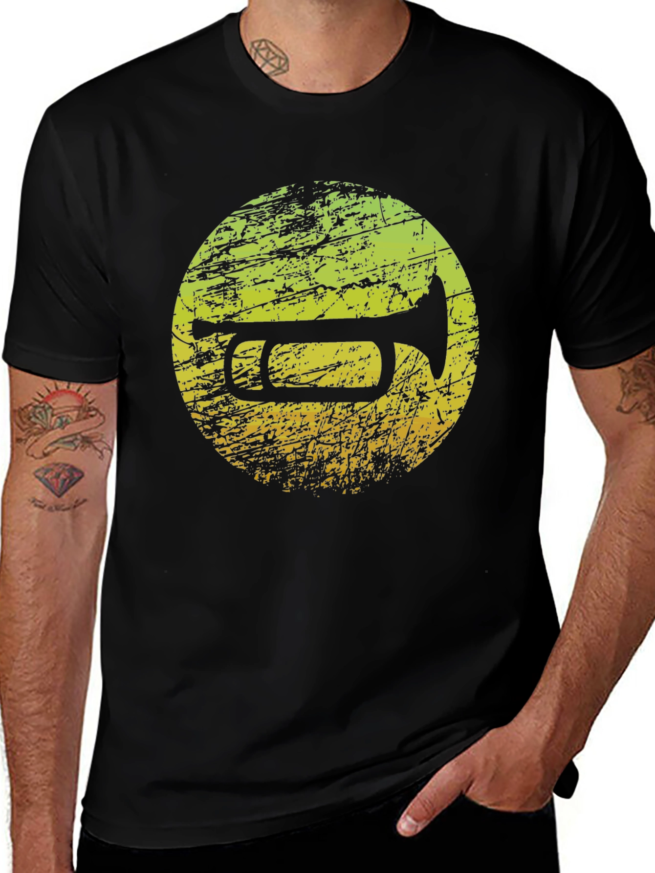 Trumpet Graphic T-Shirt - Music Lover Tee