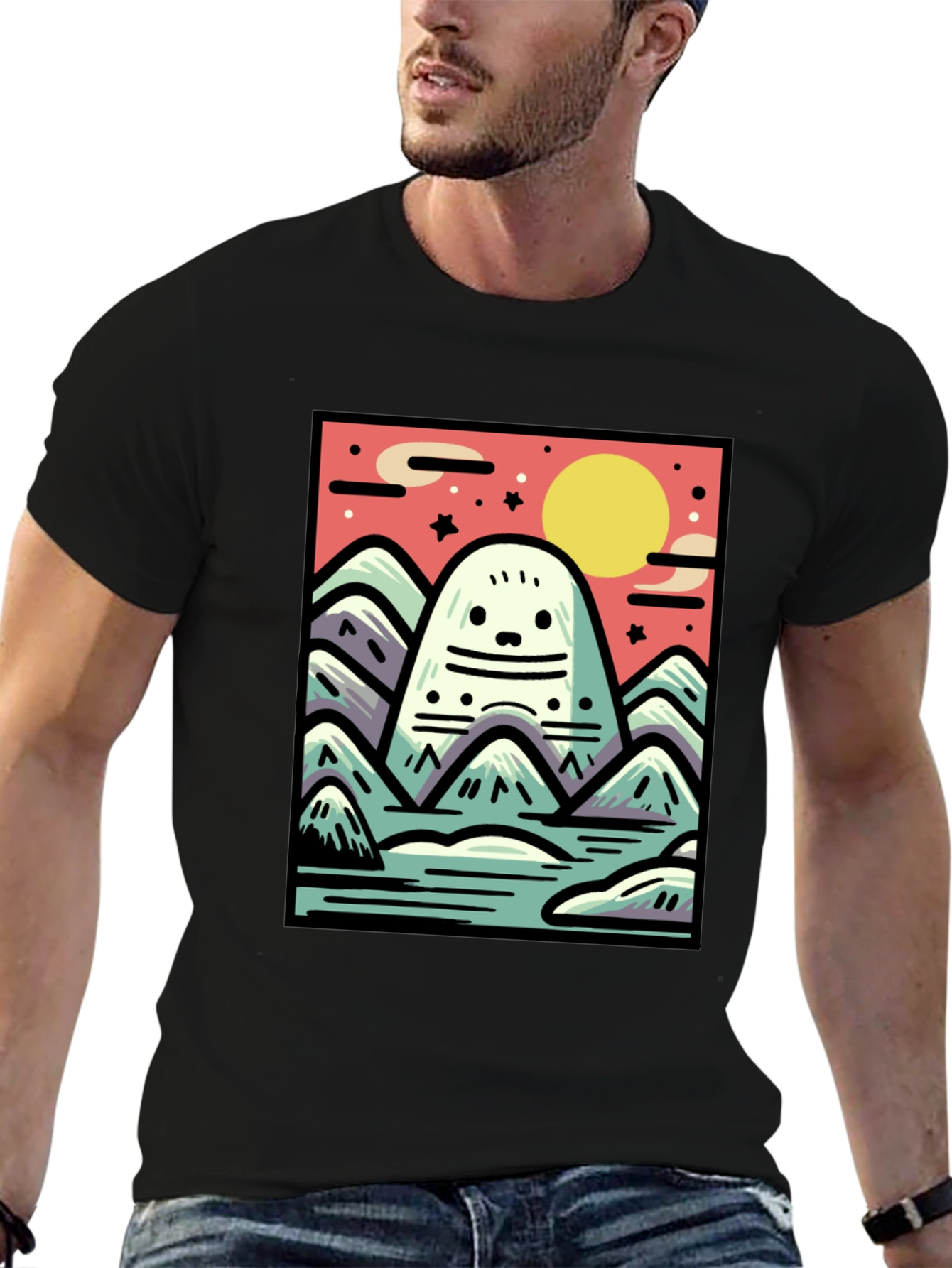 Cute Monster Mountain T-Shirt