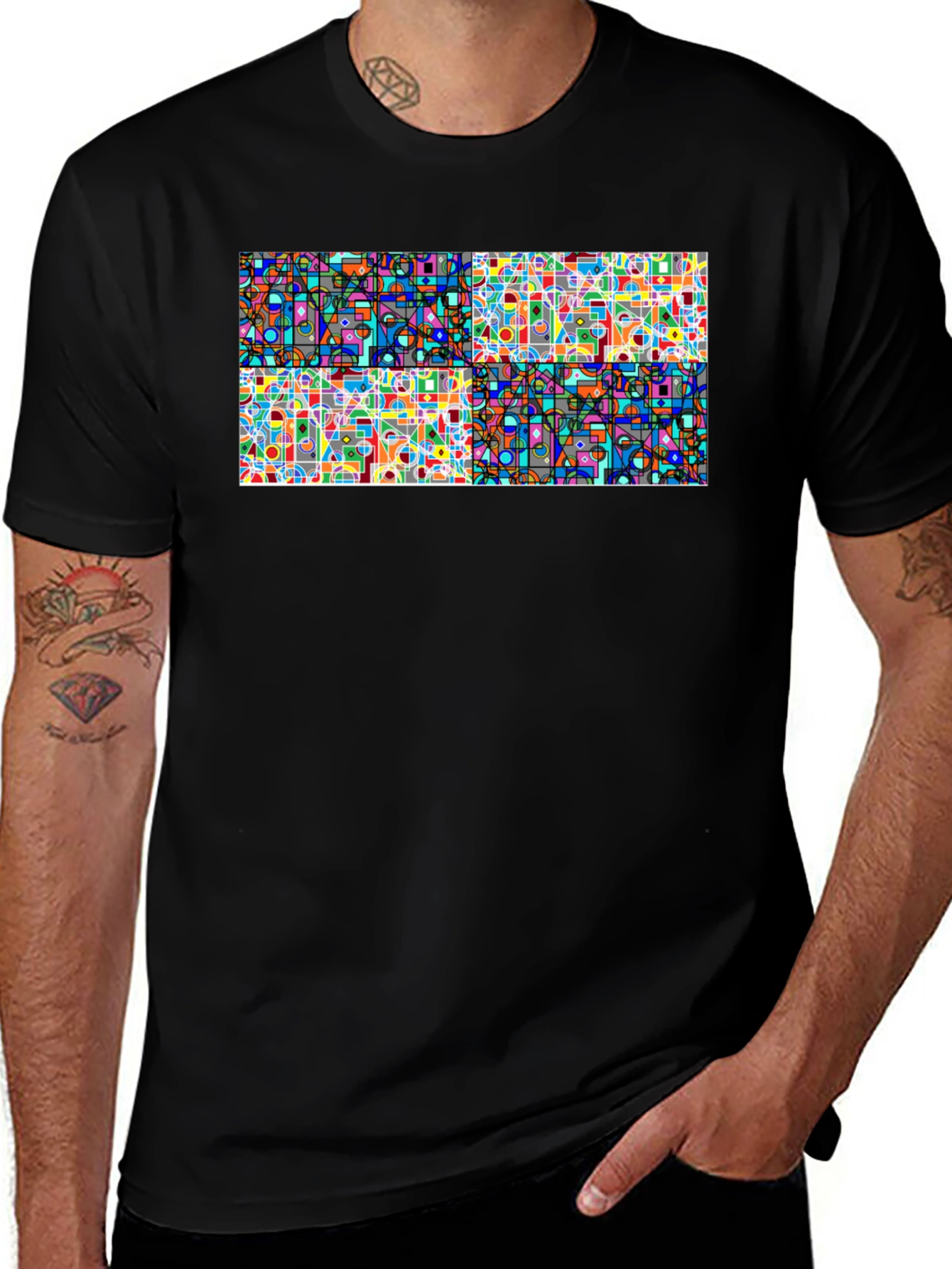 Abstract Geometric T-Shirt - Modern Art Tee