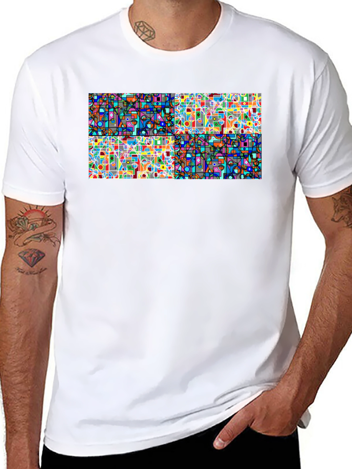 Abstract Geometric T-Shirt - Modern Art Tee