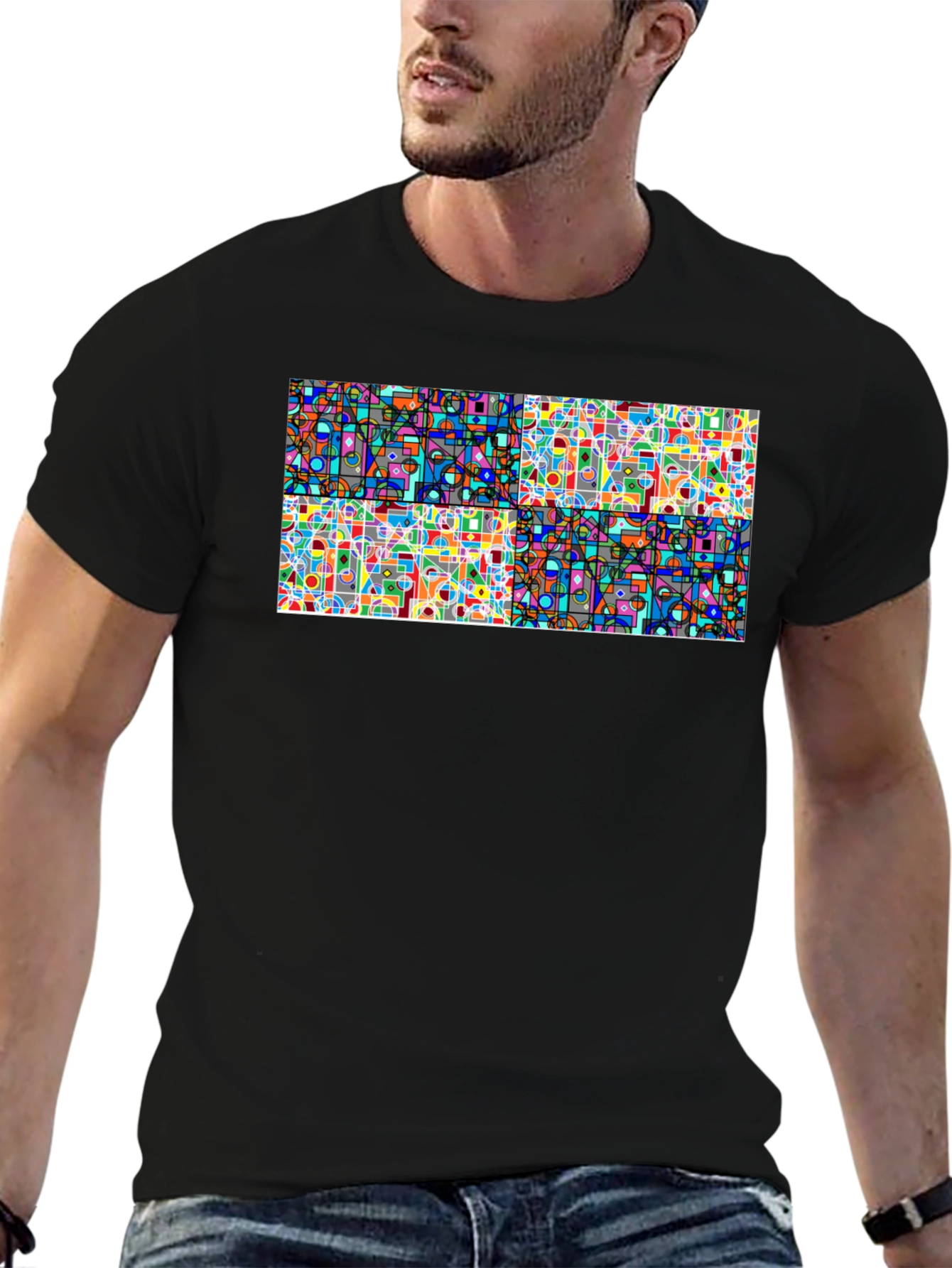 Abstract Geometric T-Shirt - Modern Art Tee