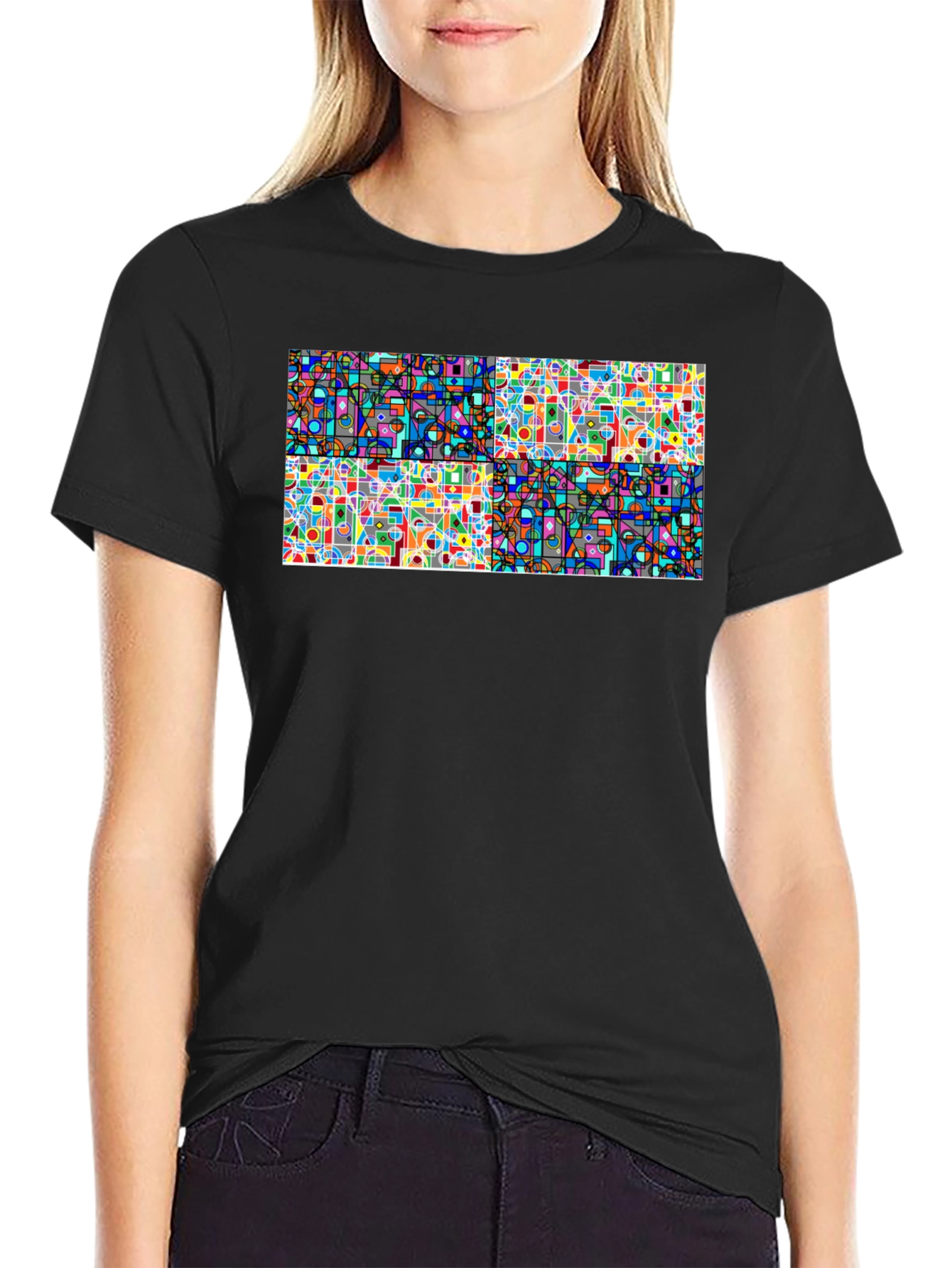 Abstract Geometric T-Shirt - Modern Art Tee