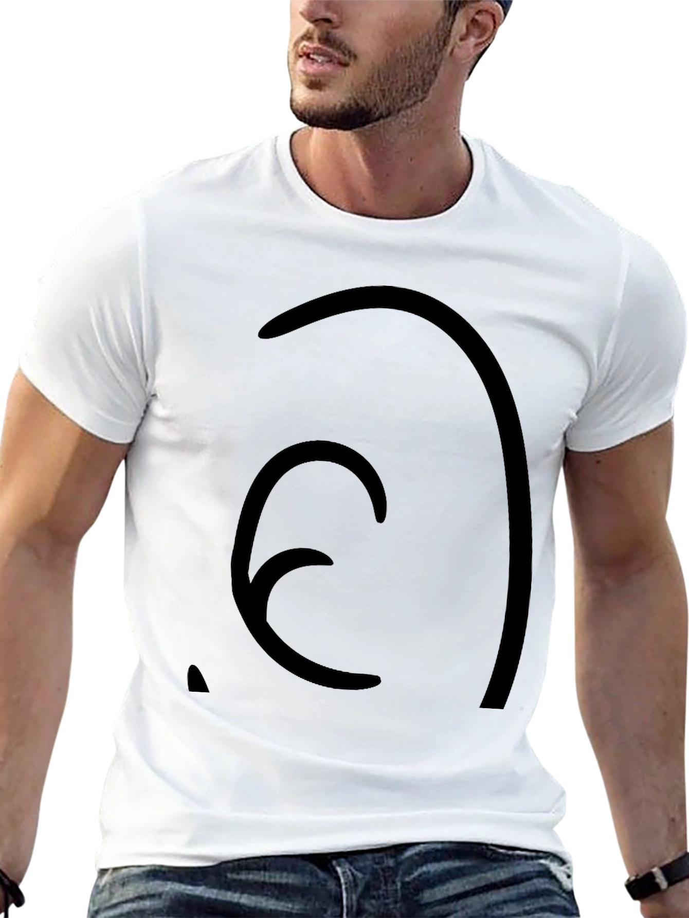 Abstract Graphic Black Tee