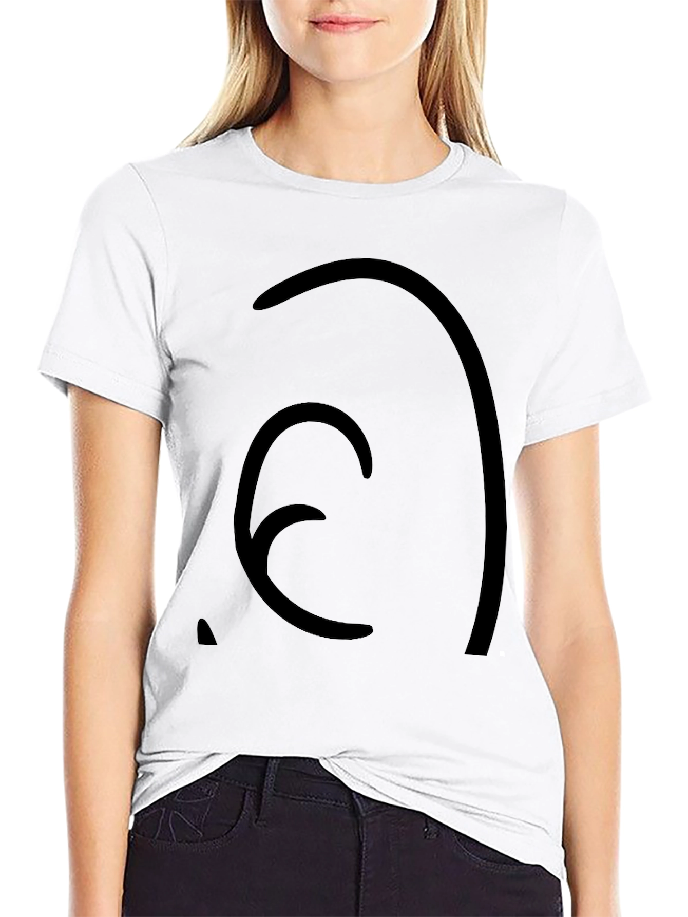 Abstract Graphic Black Tee