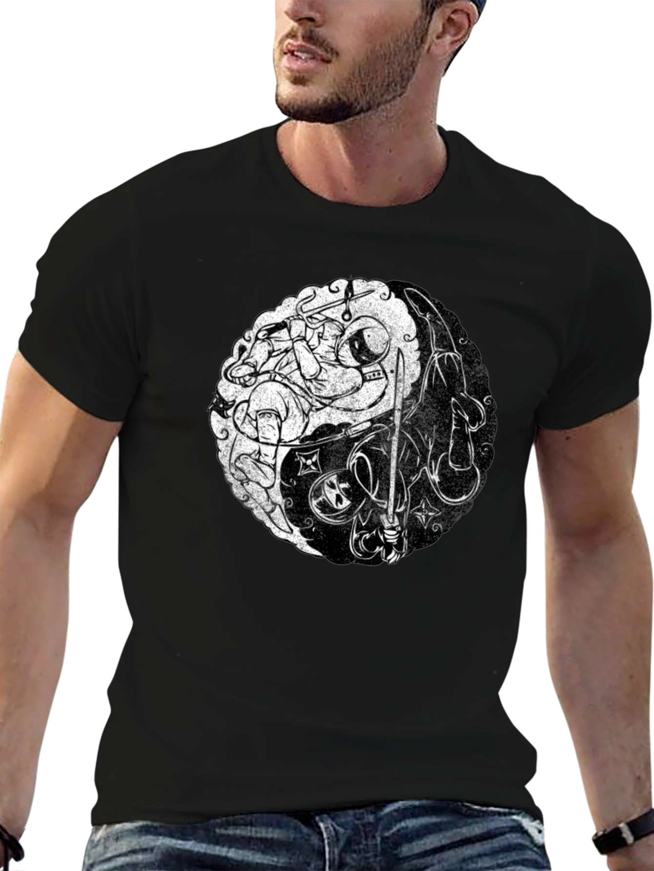 Yin & Yang T-Shirt | Space Ninja Graphic Tee