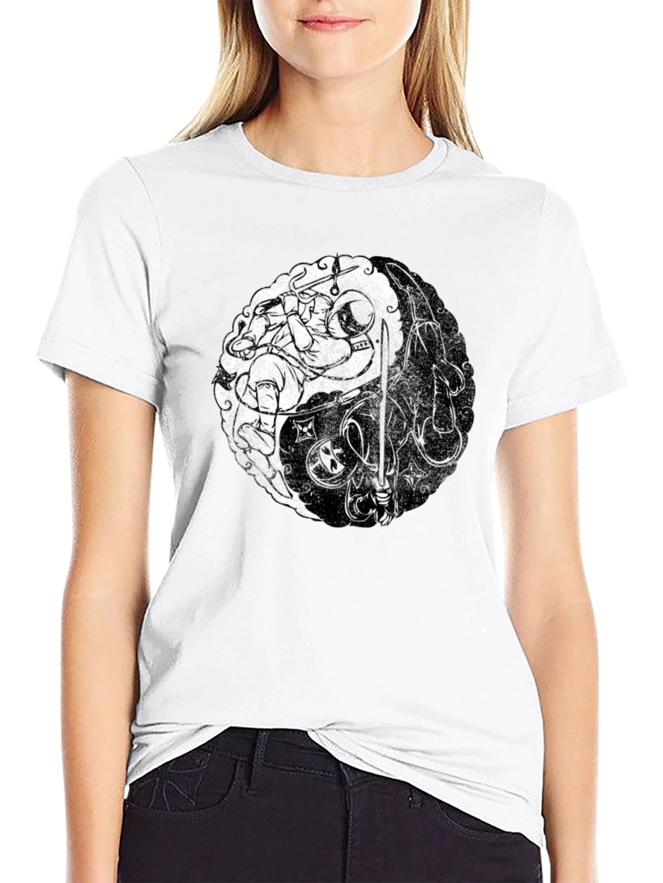 Yin & Yang T-Shirt | Space Ninja Graphic Tee