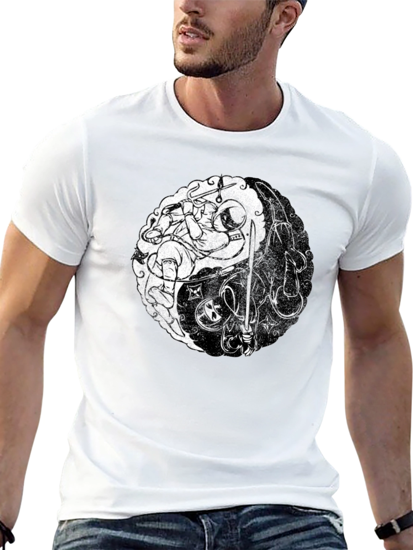 Yin & Yang T-Shirt | Space Ninja Graphic Tee
