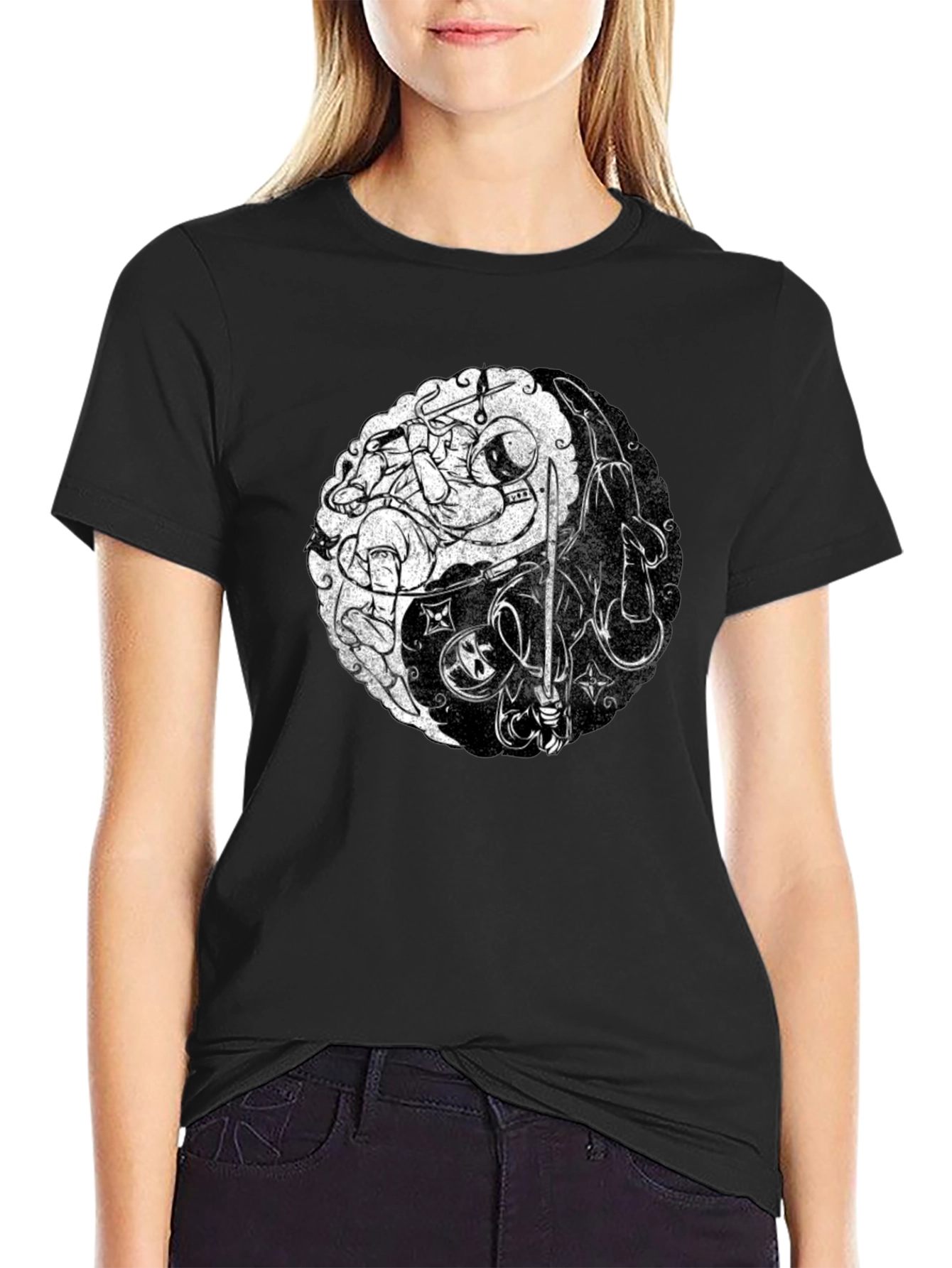 Yin & Yang T-Shirt | Space Ninja Graphic Tee