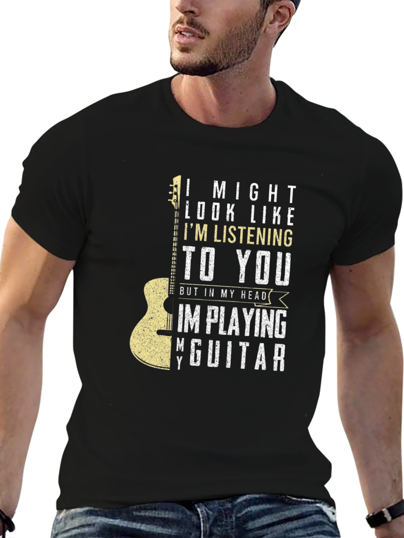 Guitar Player T-Shirt - Im Playing My Guitar