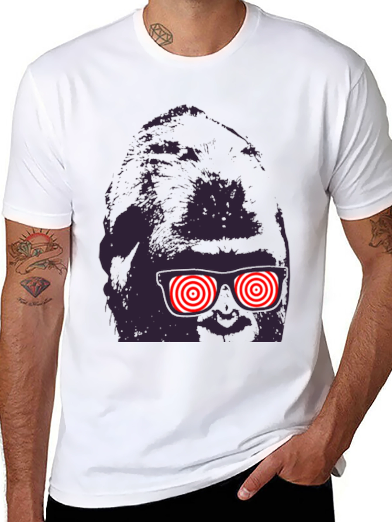 Funny Graphic T-Shirt with Novelty Eyes