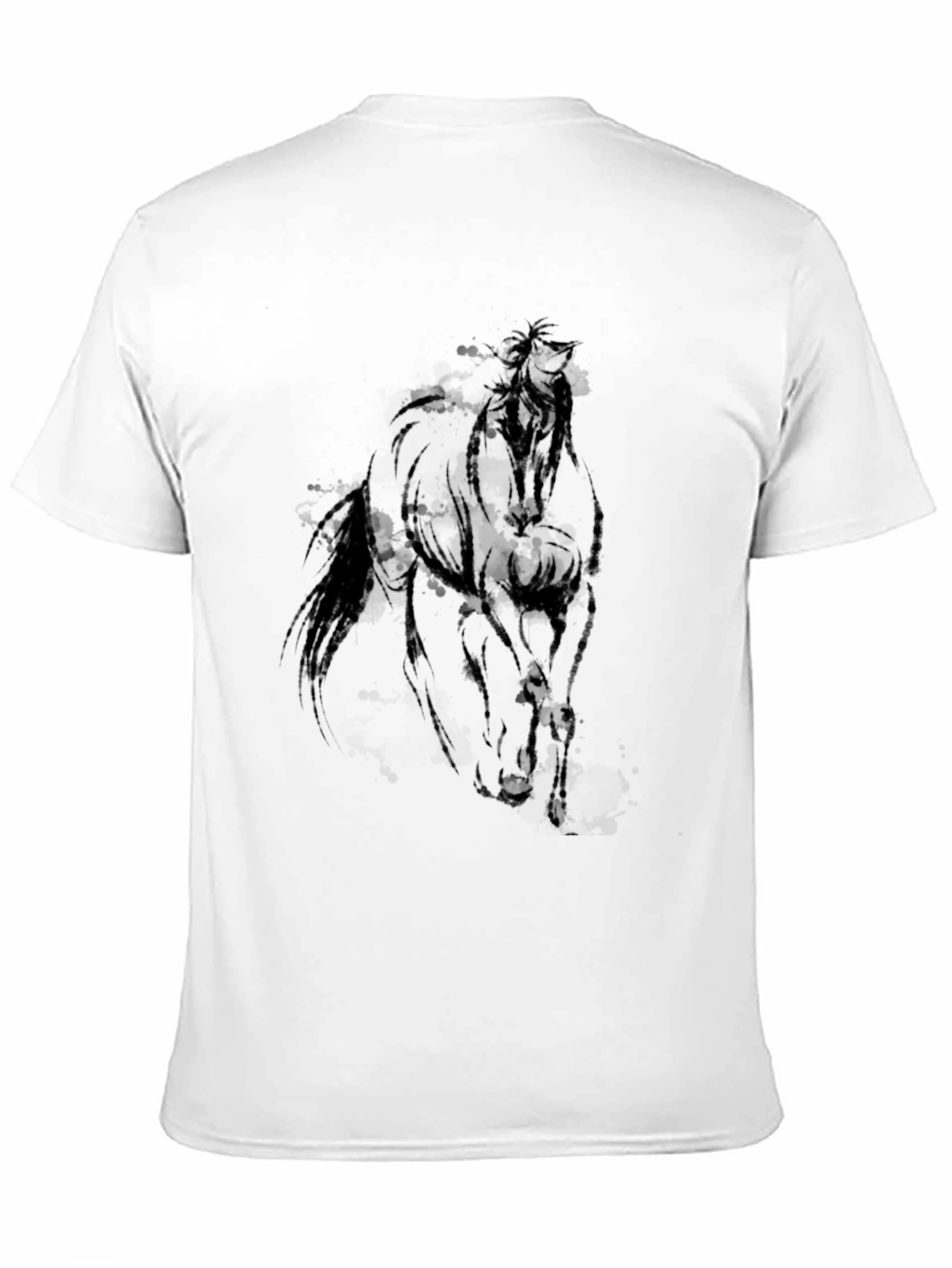 Black Horse Graphic Tee - Equestrian Style Shirt