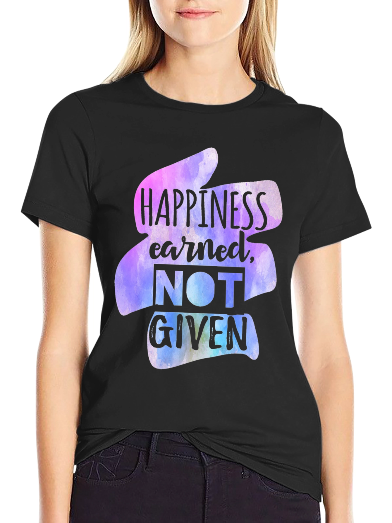 Happiness Earned T-Shirt - Motivational Graphic Tee