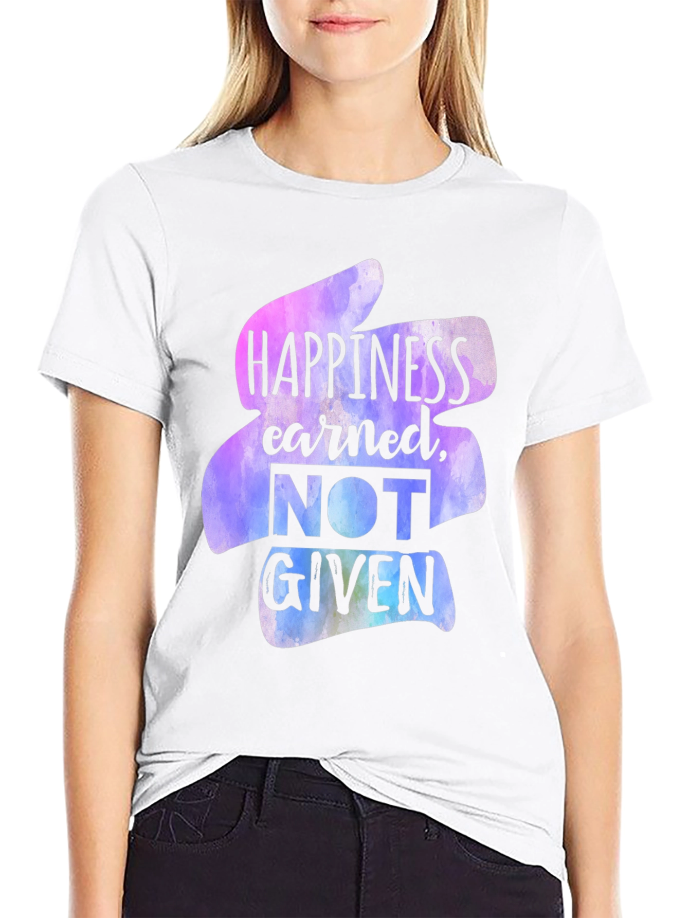 Happiness Earned T-Shirt - Motivational Graphic Tee