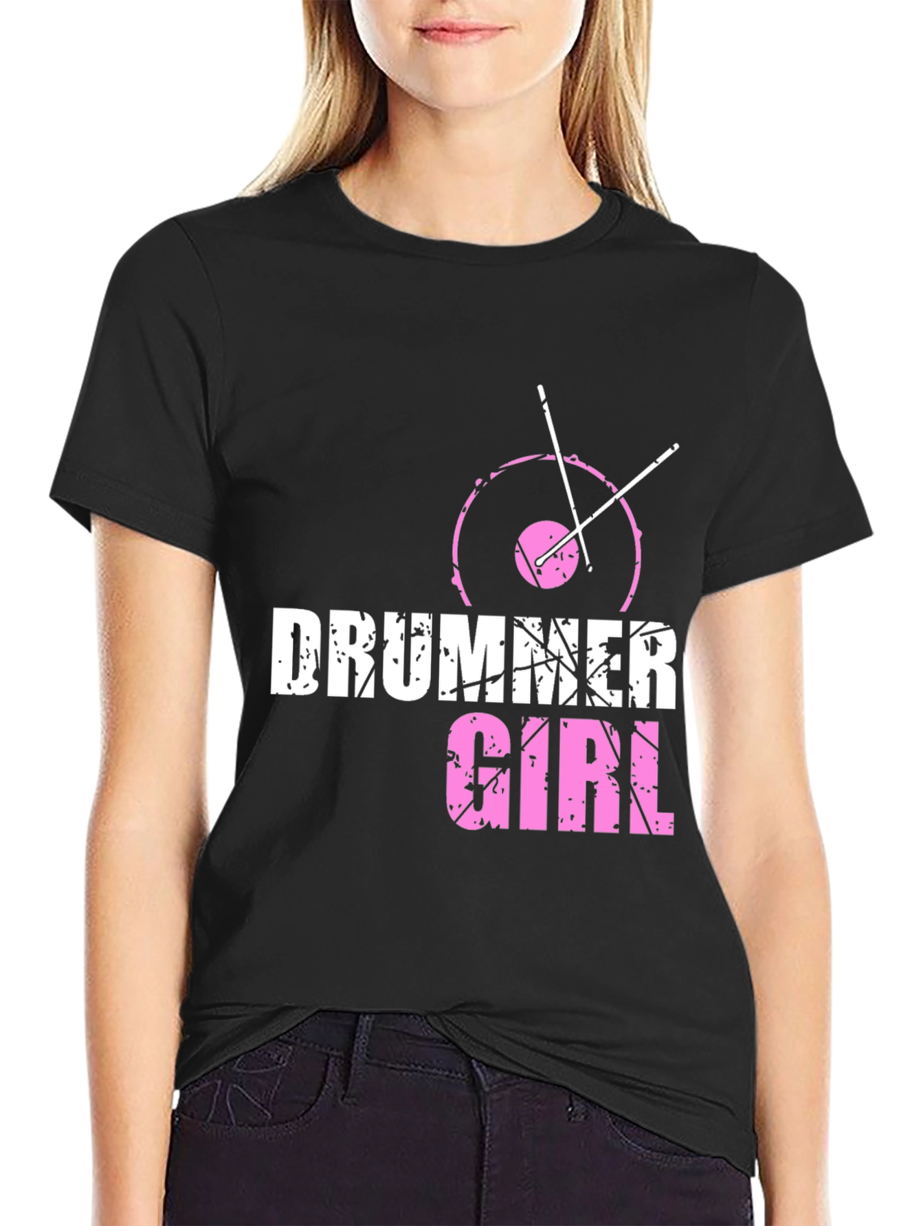 Drummer Girl Tee - Music Lover T-Shirt
