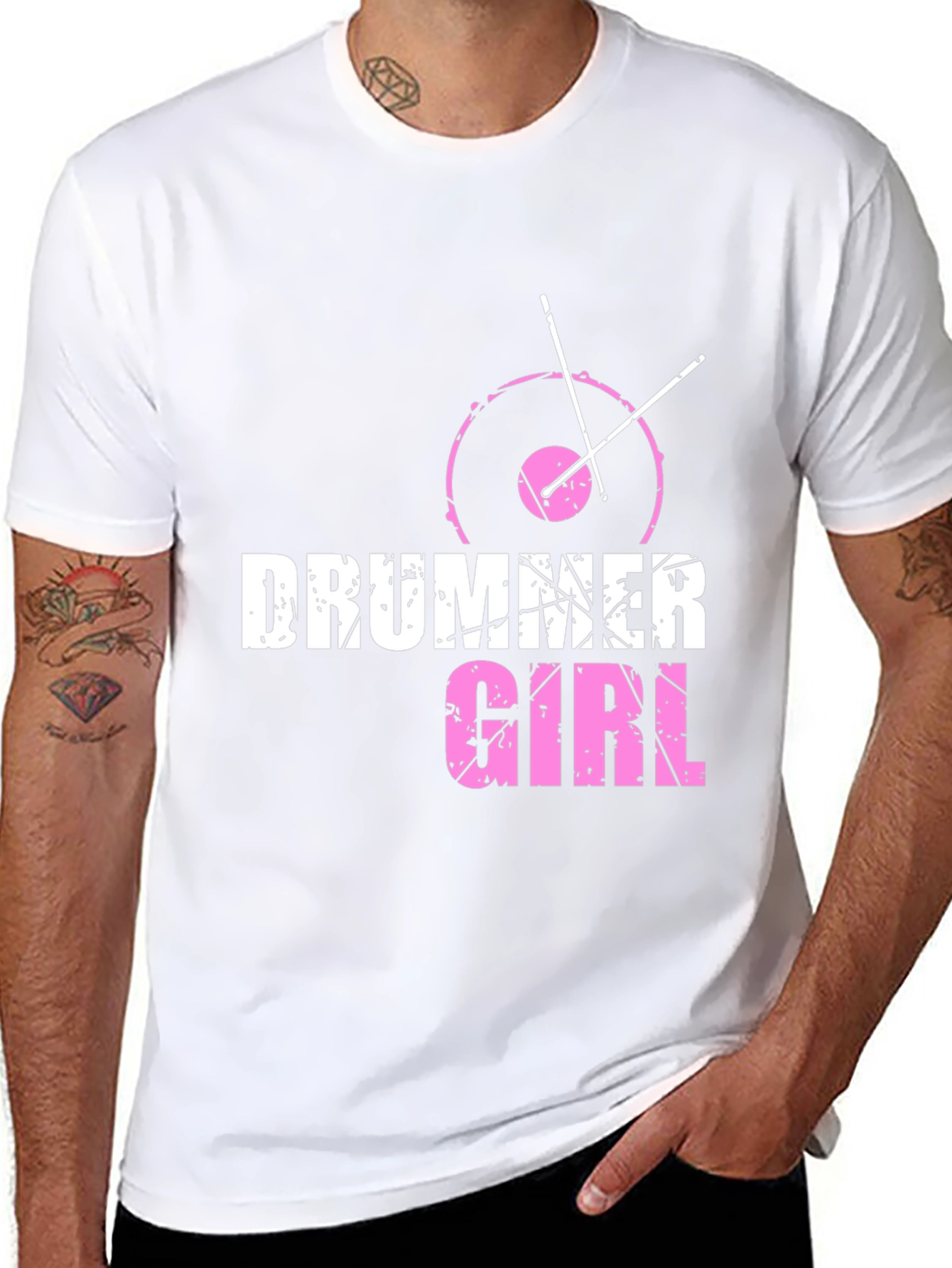 Drummer Girl Tee - Music Lover T-Shirt