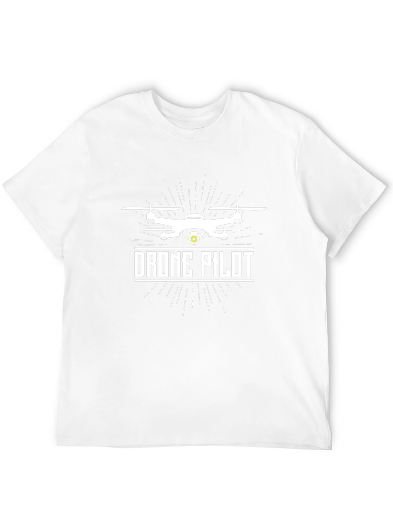 Drone Pilot Graphic Tee - Black Cotton T-Shirt
