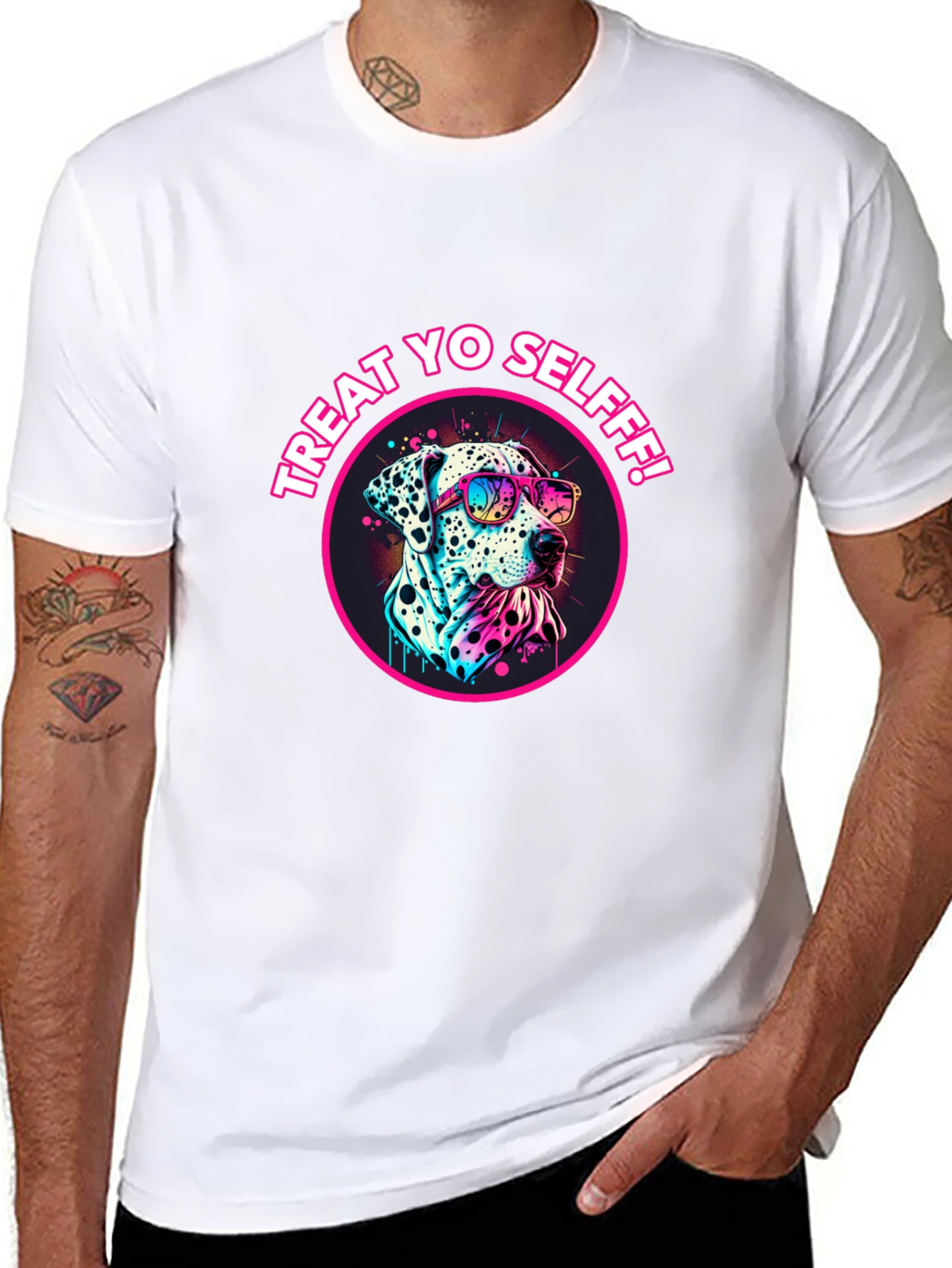 Treat Yo Selfff! Dalmatian Graphic Tee