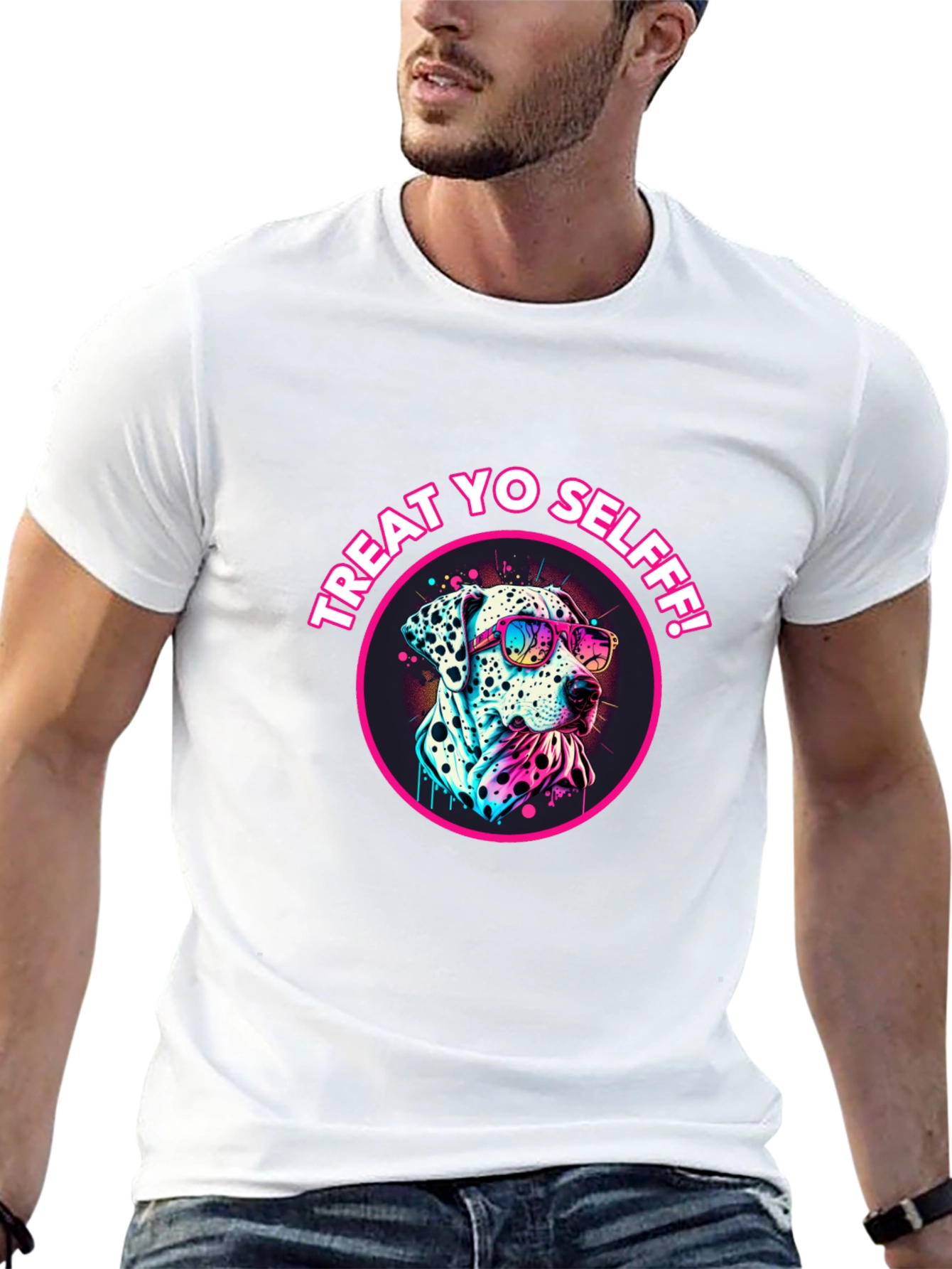 Treat Yo Selfff! Dalmatian Graphic Tee