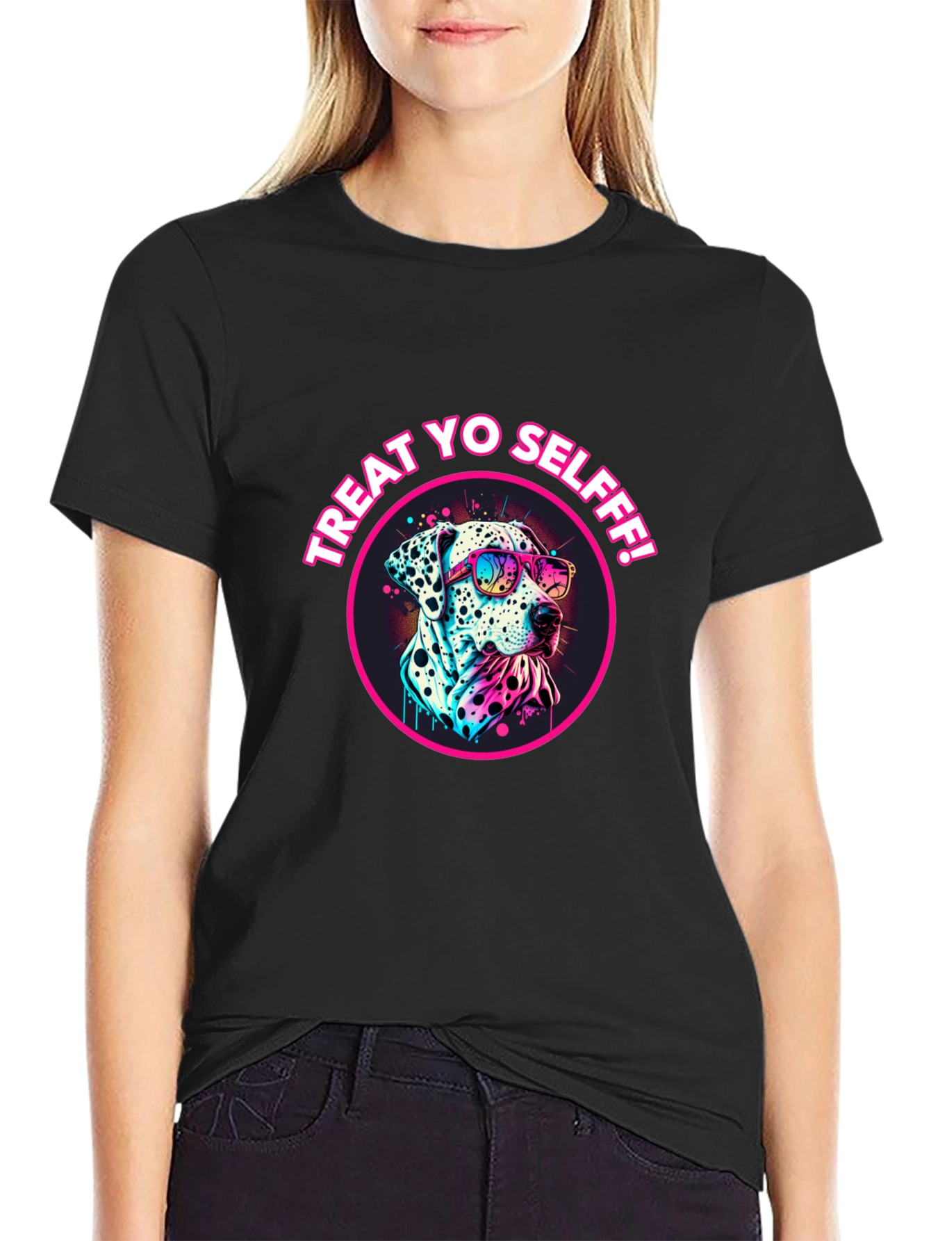 Treat Yo Selfff! Dalmatian Graphic Tee