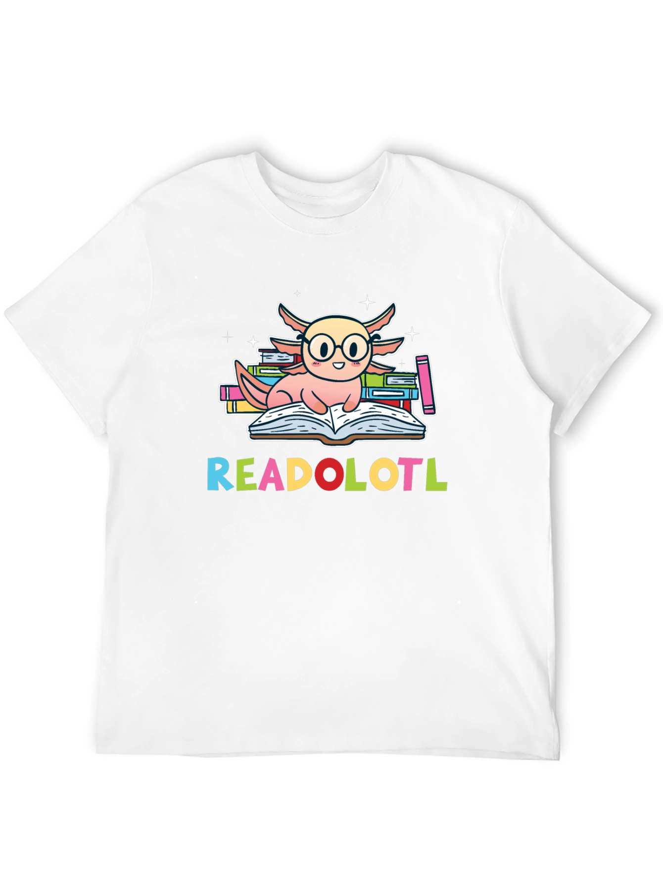 Readolotl Axolotl Reading Book T-Shirt