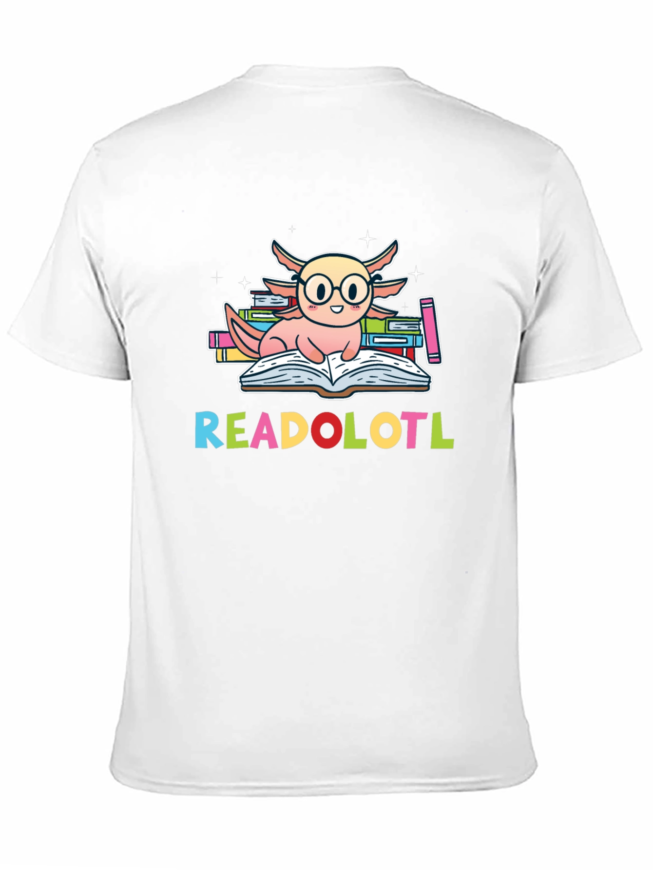 Readolotl Axolotl Reading Book T-Shirt