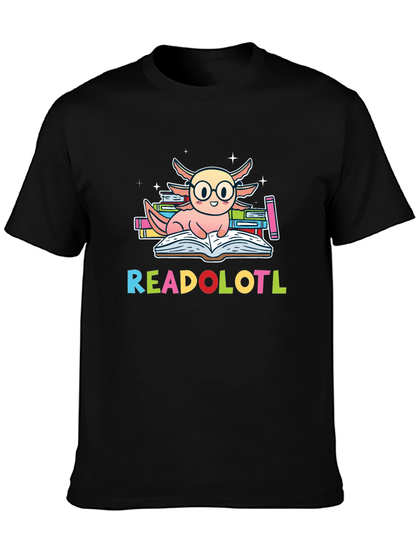 Readolotl Axolotl Reading Book T-Shirt
