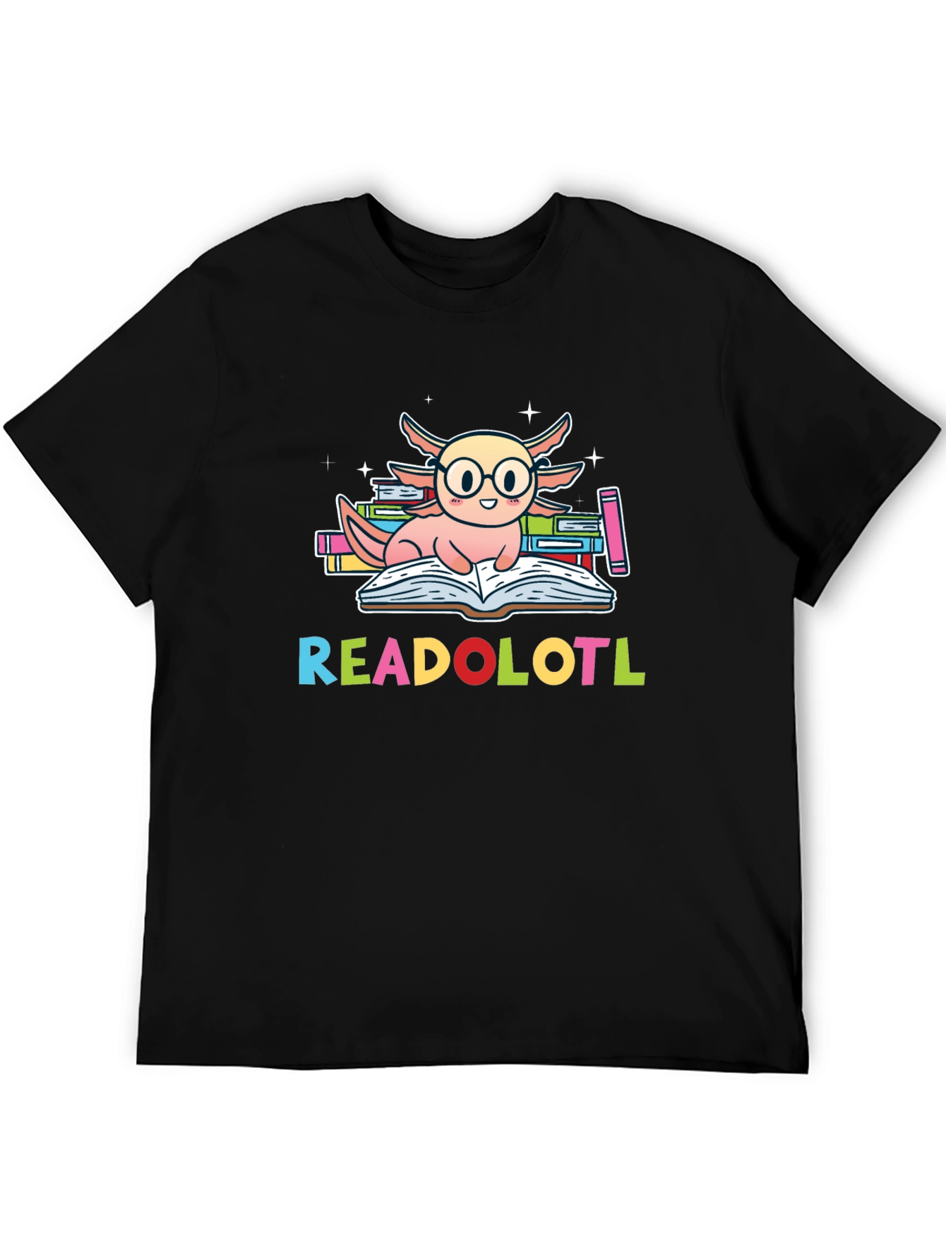 Readolotl Axolotl Reading Book T-Shirt